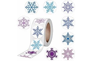 500 Counts Snowflake Stickers, Add Festive Cheer