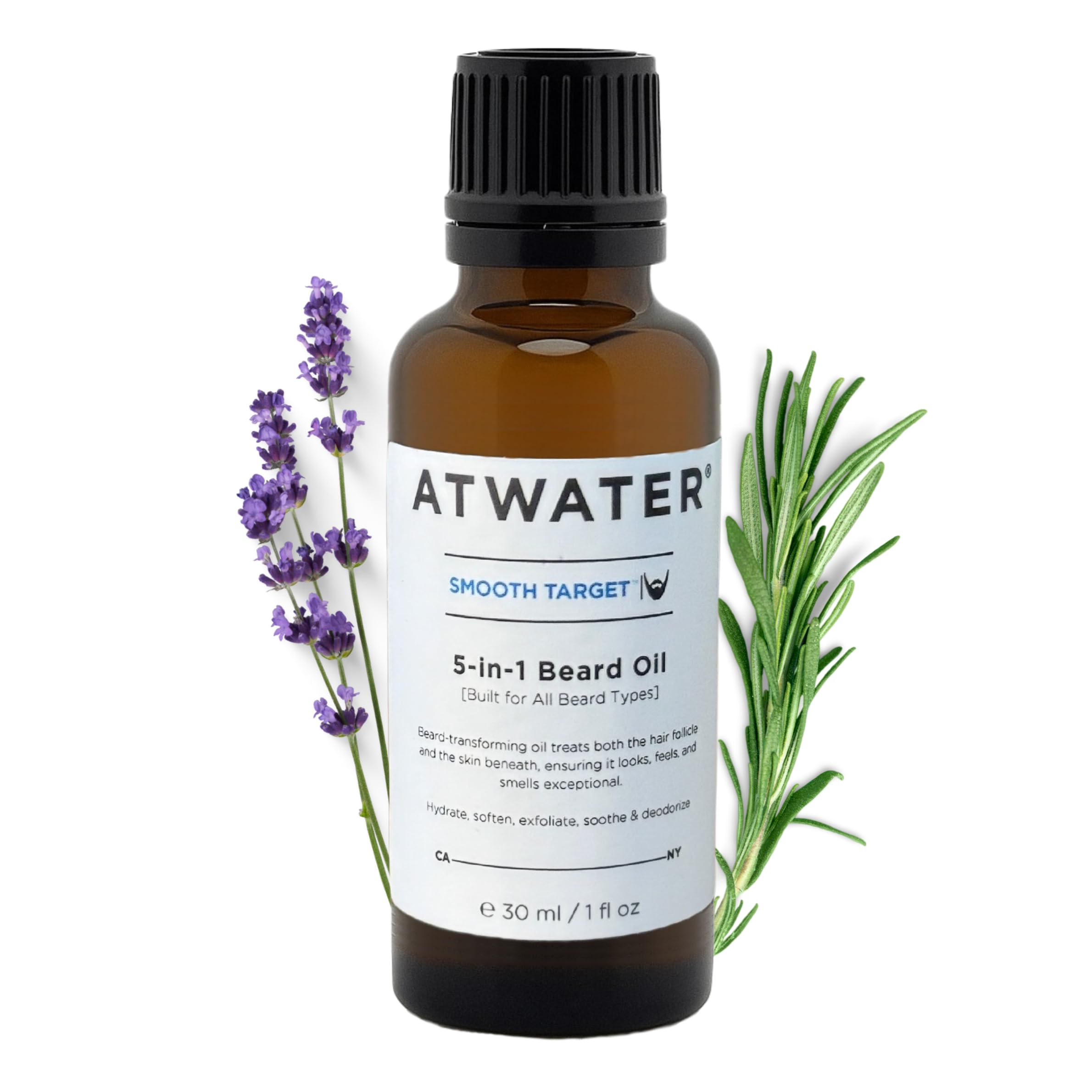 ATWATER Men's 5-in-1 Beard Oil for a Soothened & Softened feel, 1 oz