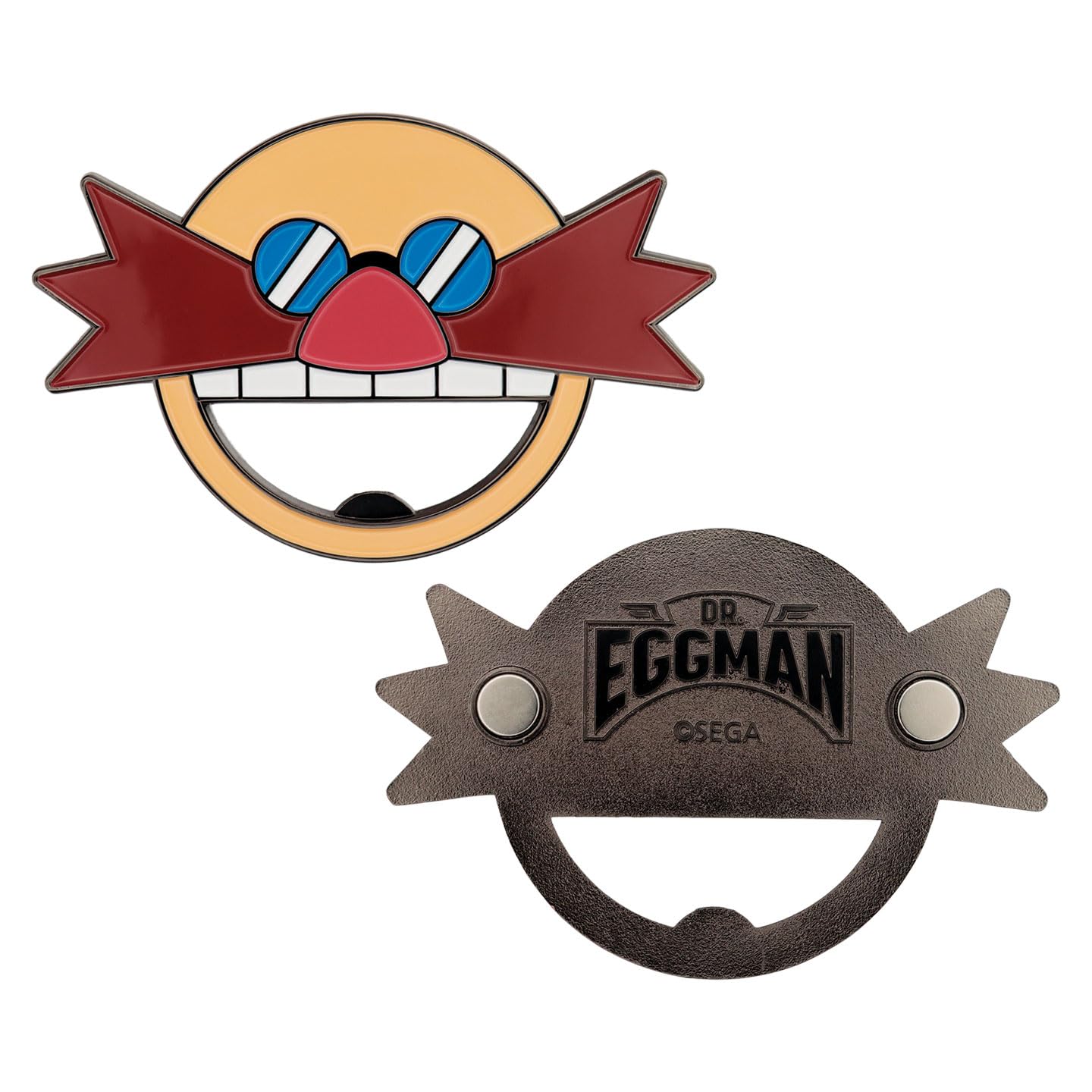 Sonic the Hedgehog Dr. Eggman Magnetic Bottle Opener – Officially Licesned Collectible Metal Opener with Iconic Eggman Face, 70×106 mm