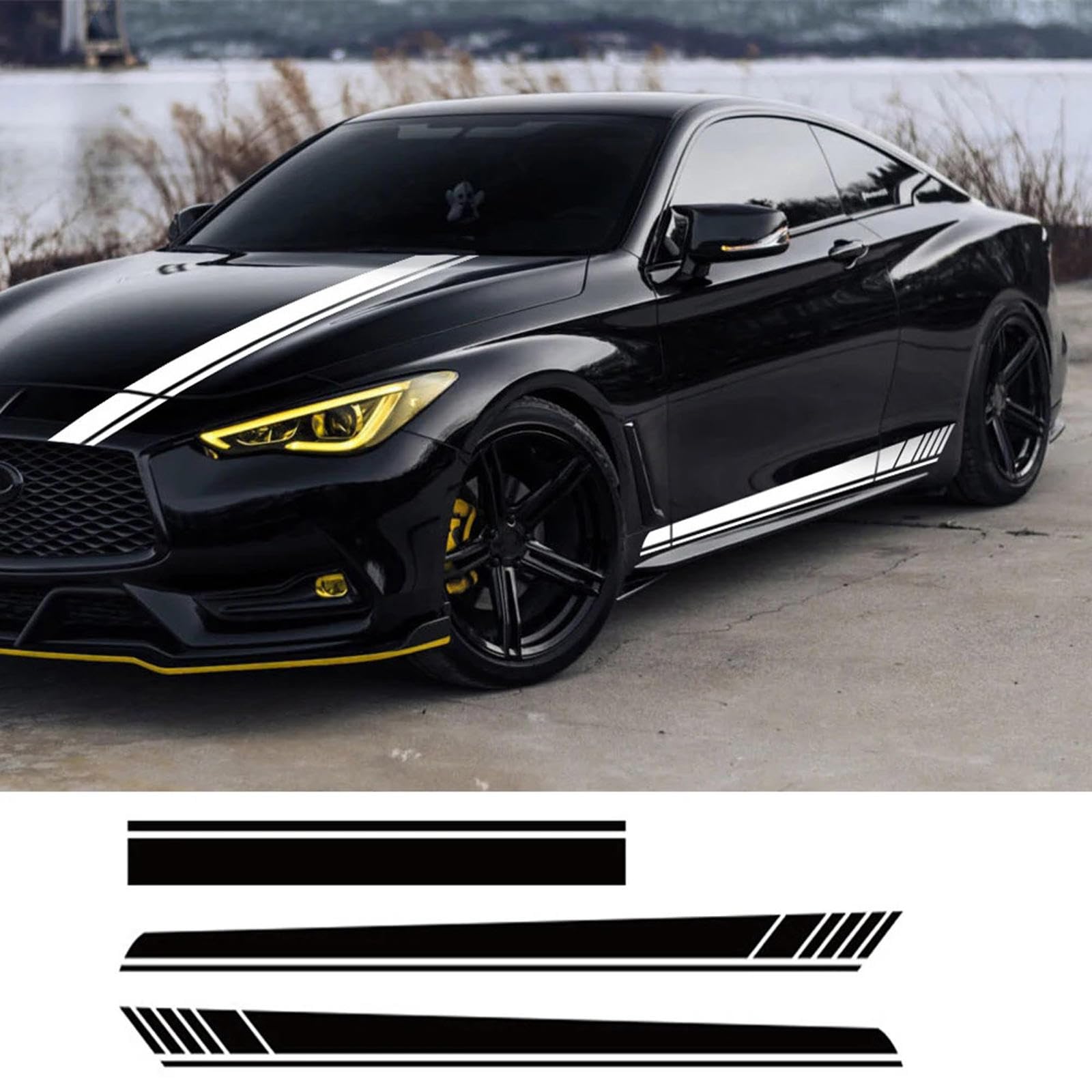 Naklejki winylowe samochodowe Naklejka na maskę, pasujące do Audi BMW Mercedes Ford VW Toyota Nissan Kia Renault Hyundai Skoda Auto Tuning