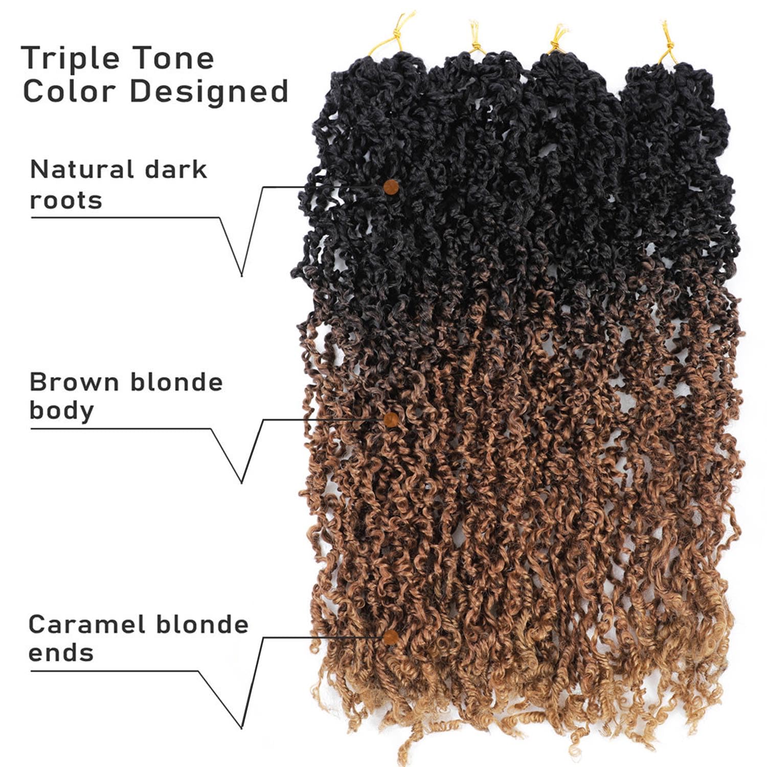 Boho Passion Twist Crochet Hair Pre-Looped Synthetic Locs