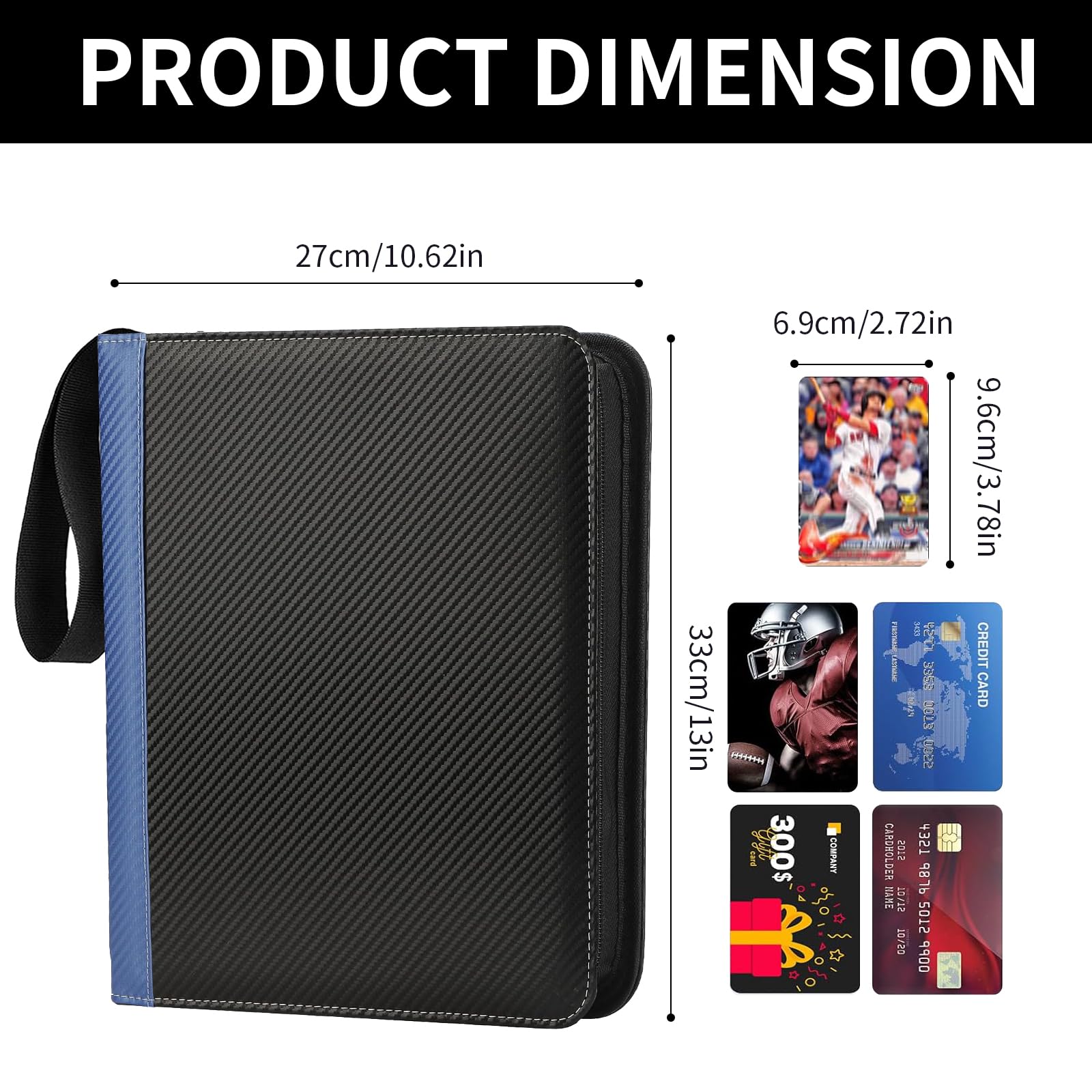 Étui De Rangement Pour Cartes à Jouer - Pochette 300 Cartes UNO, SKYJO (EVA Dur, Filet Intérieur)