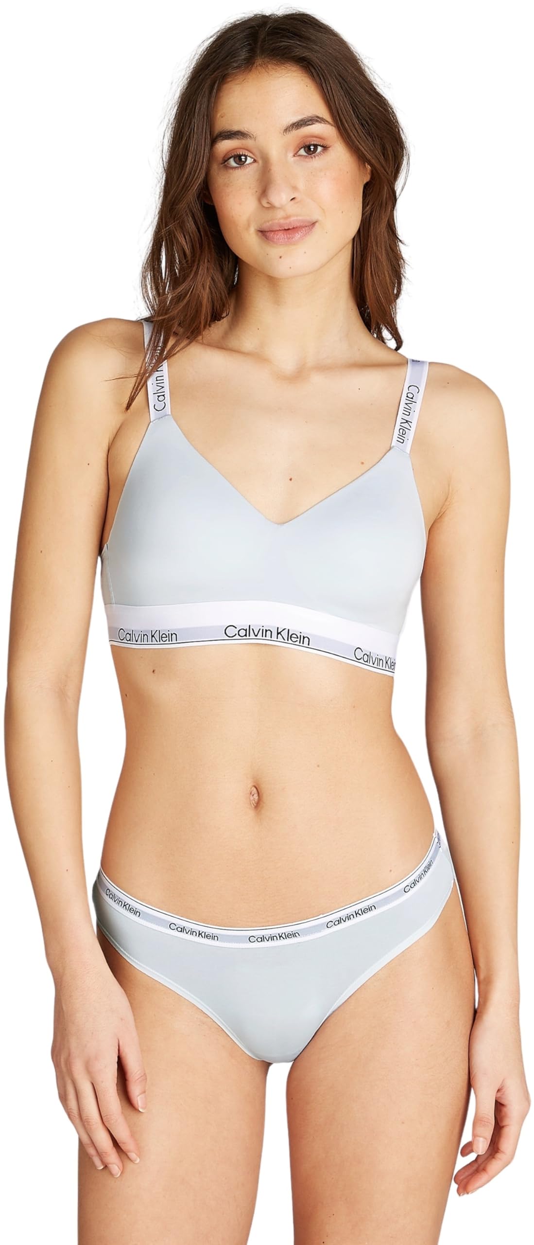 Calvin Klein Women’s Lightly Lined Stretch Bralette, Blue (Plein Air), XS