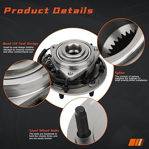 Miniatura 4 de DRIVESTAR 513234 Buje de rueda delantera resistente y conjunto de rodamientos lado del conductorpasajero para Jeep CommanderJeep Grand Cherokee 2006