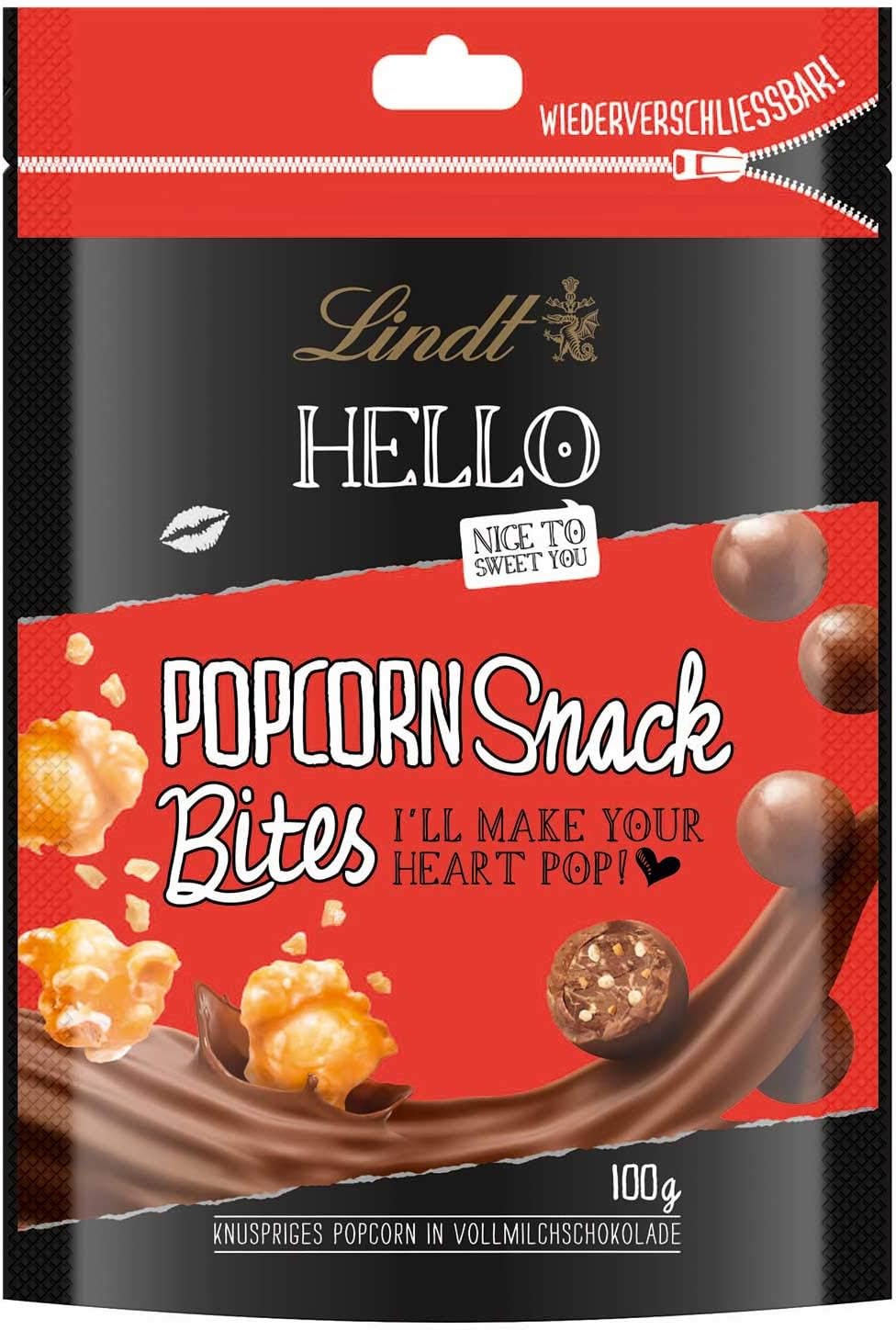 Lindt Popcorn Milk Chocolate Bites - 100g Bag - Imported