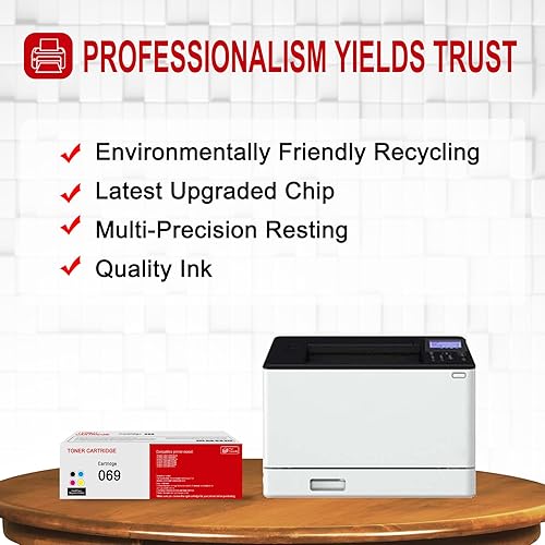 Miniatura 5 de Paquete de 4 cartuchos de tóner 069 BKCMY compatibles CRG-069 5094C001 5093C001 5091C001 5092C001 Cartucho de tóner de repuesto para Canon