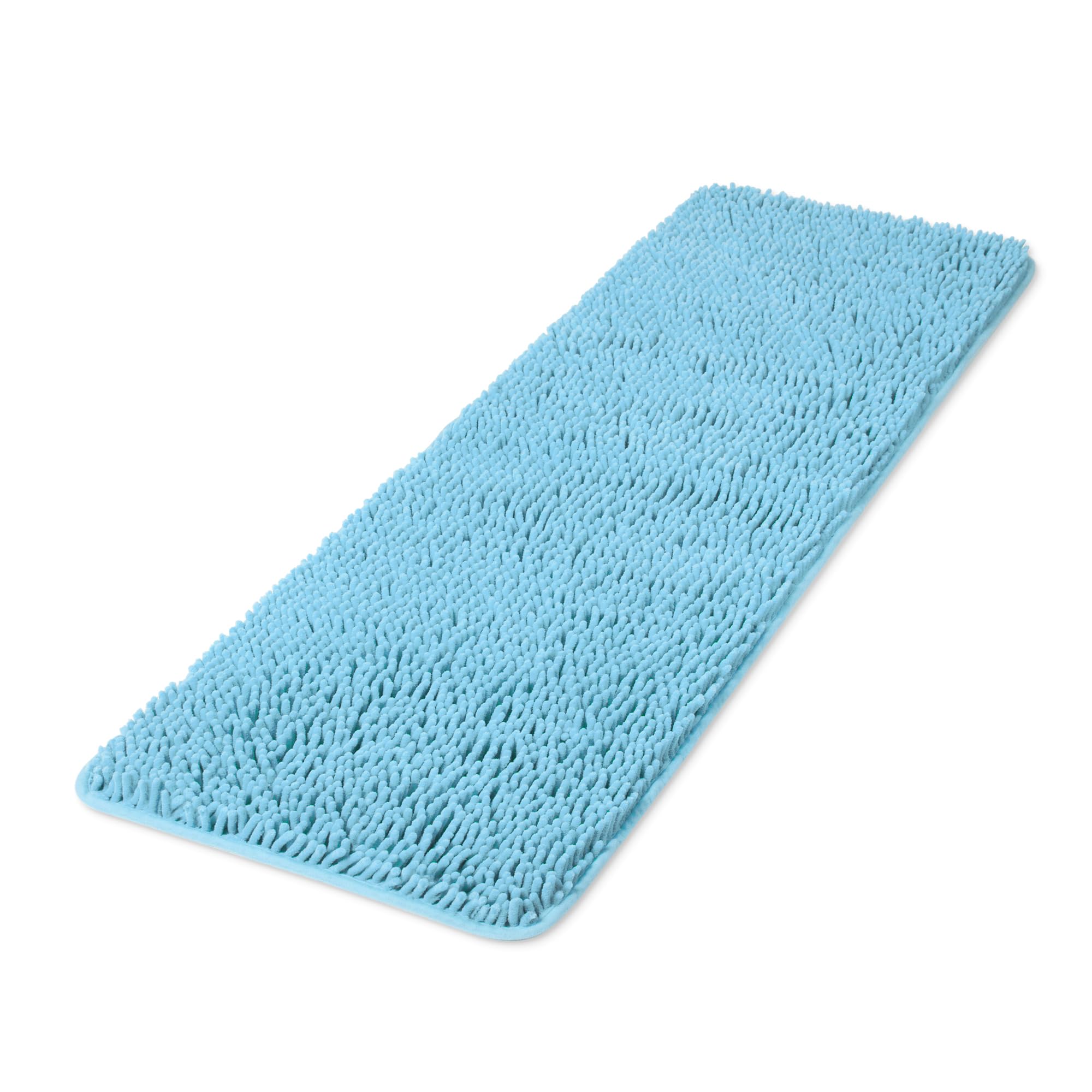Yeaban Chenille Sky Blue Bathroom Runner Rug 17"x47" — image 1