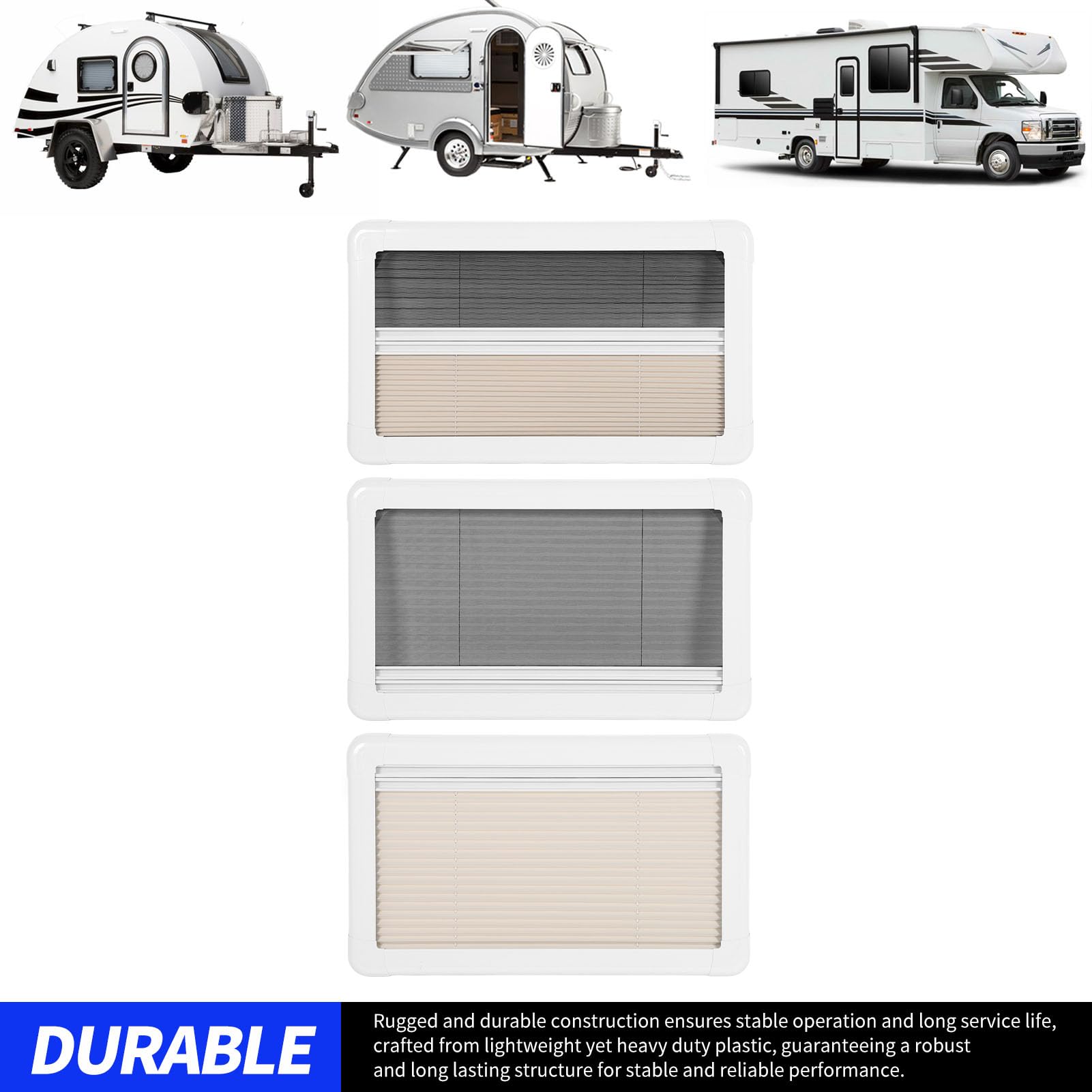 Amazon | KIMISS RV ウィンドウシェード 28x16インチ RV ウィンドウ
