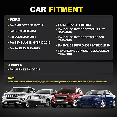 Miniatura 4 de 5421813 Actuador de bloqueo de puerta delantera izquierda del lado del conductor compatible con Ford Explorer F-150 Lobo Taurus Lincoln Mark LT,