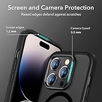 Vista 6 de ESR Funda magnética MagSafe de grado militar compatible a prueba de golpes y resistente al amarillamiento para iPhone 14 Pro Max, color negro