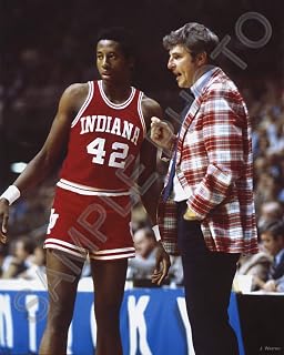 SPORTSPHOTOSUSA Bobby Knight & Mike Woodson Indiana Hoosiers Basketball 8X10 Photo