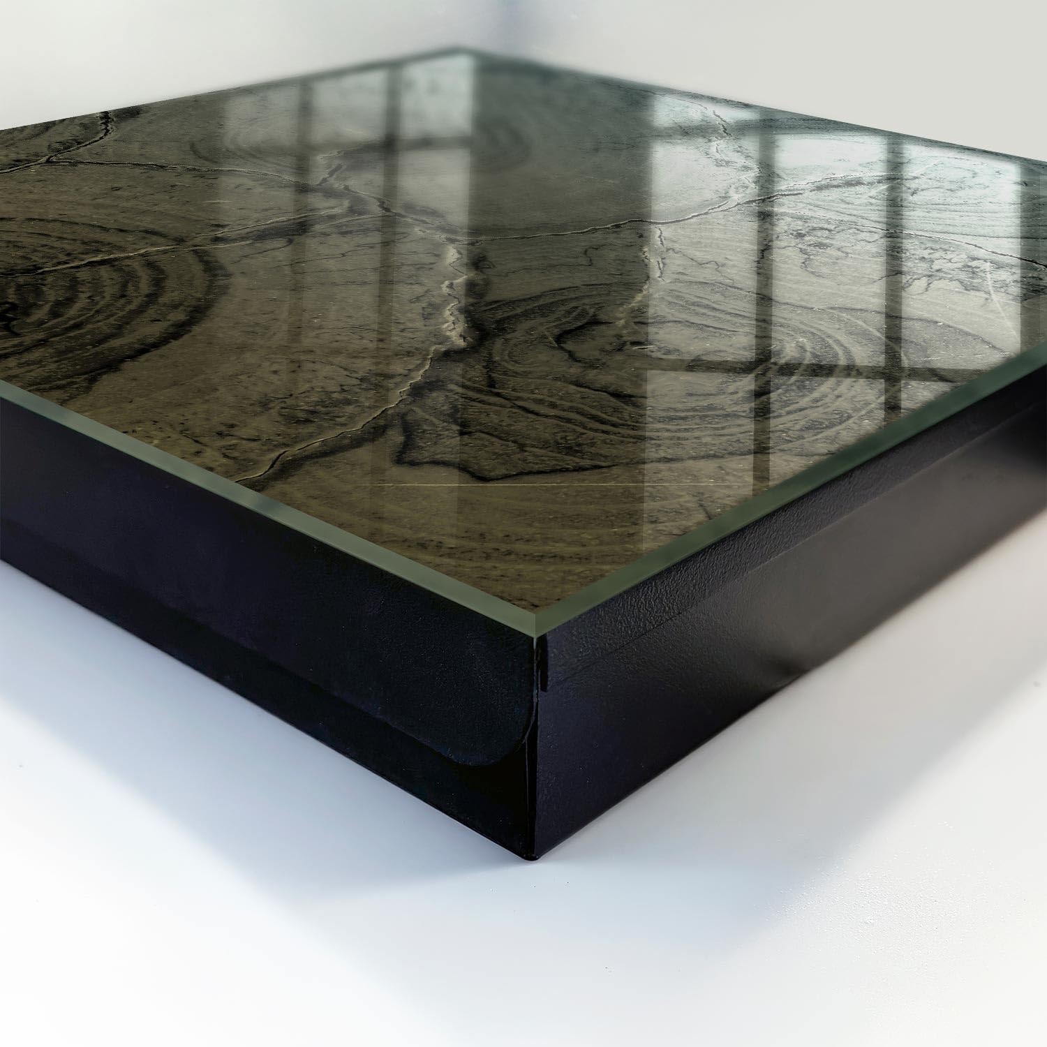 Cassetta portachiavi in vetro 30x30 cm Struttura in legno Porta Destra Nero | Appendiabiti | Bacheca | Vetrinetta | Nicchia | Casellario | Armadio | Gancio | Quadro | Mobiletto | Contenitore | Supporto