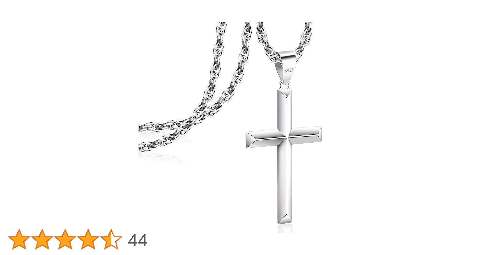 Amazon | Rasetil 925スターリングシルバー クロスネックレス 斜めの