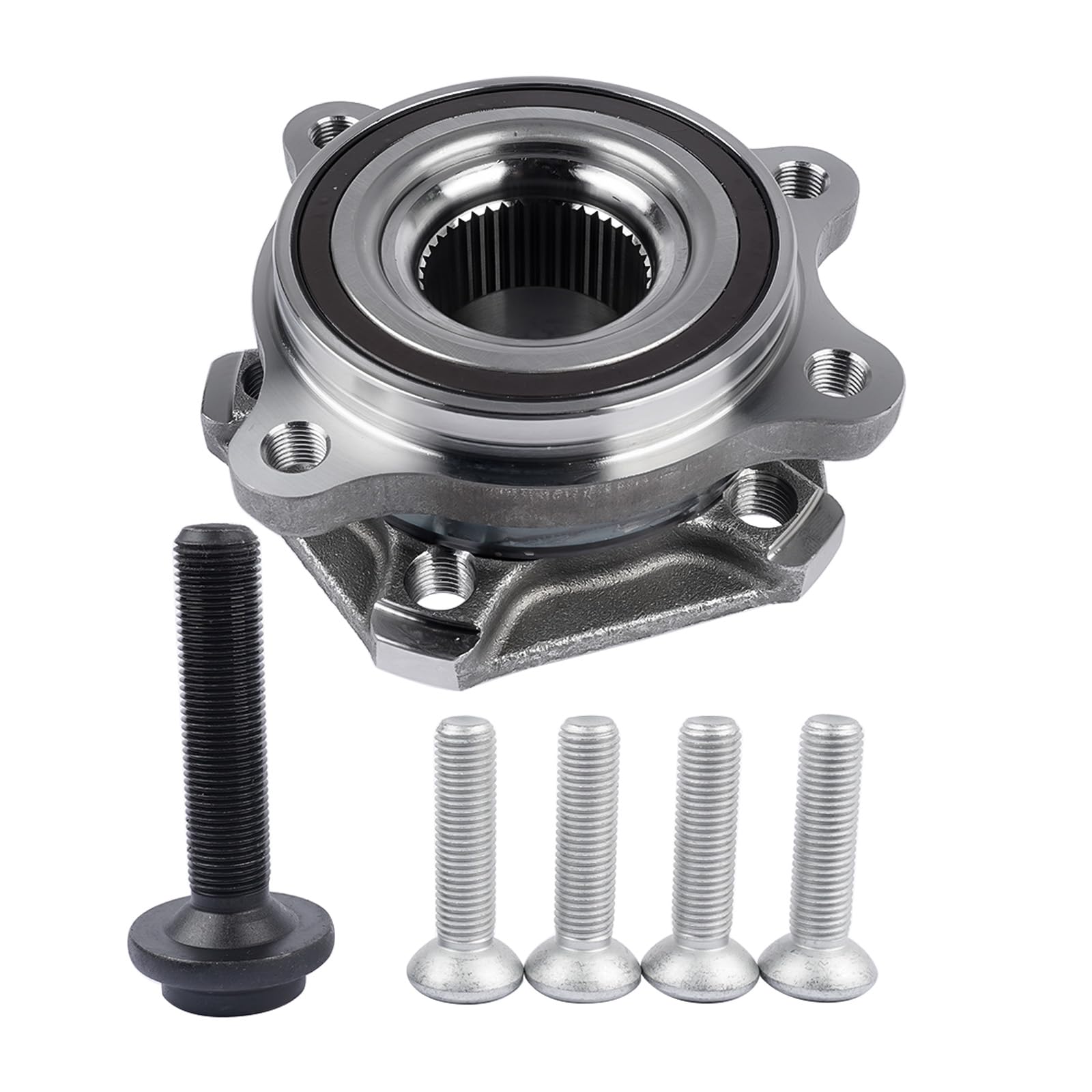 Mozzo ruota + set di cuscinetti ruota compatibile con A4 A5 A6 A7 A8 Q5 Q7 RS5 S4 S5 S6 S7 S8 2016-2022 4M0498625A 4M0498625B