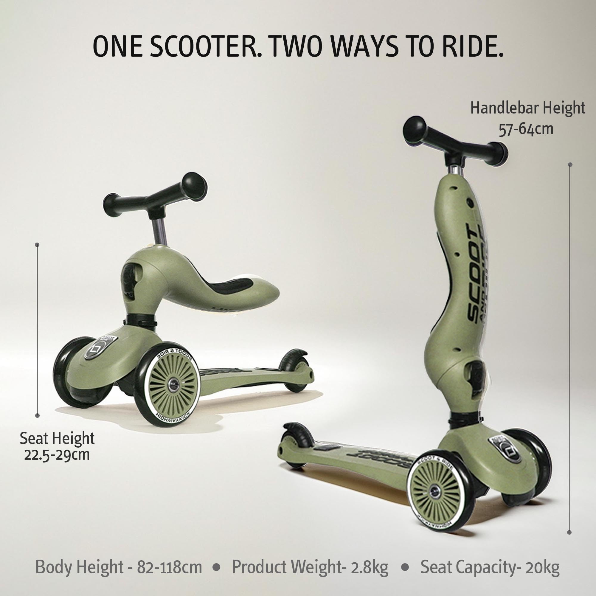 Amazon.co.jp: Scoot & Ride Highwaykick 1 キックボード シート付き