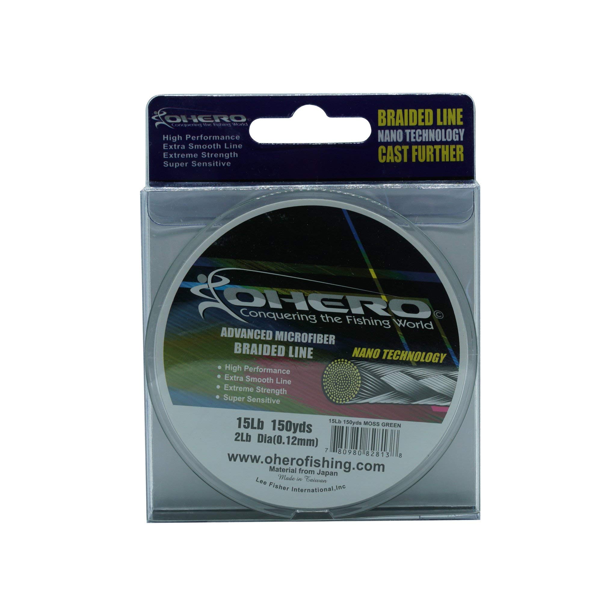 Ohero Advanced Microfiber Braided Fishing Line 300 Yards (Mixed Color, 10 Lb)