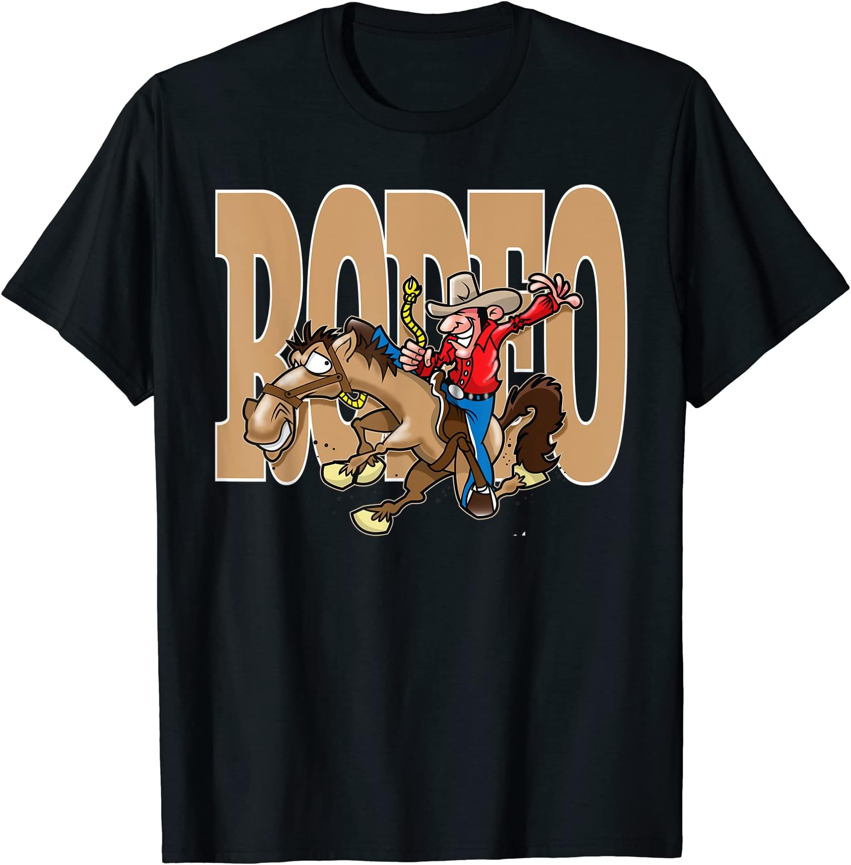 Toon Factory TeesRodeo Bucking Bronco Wild West T-Shirt T-Shirt