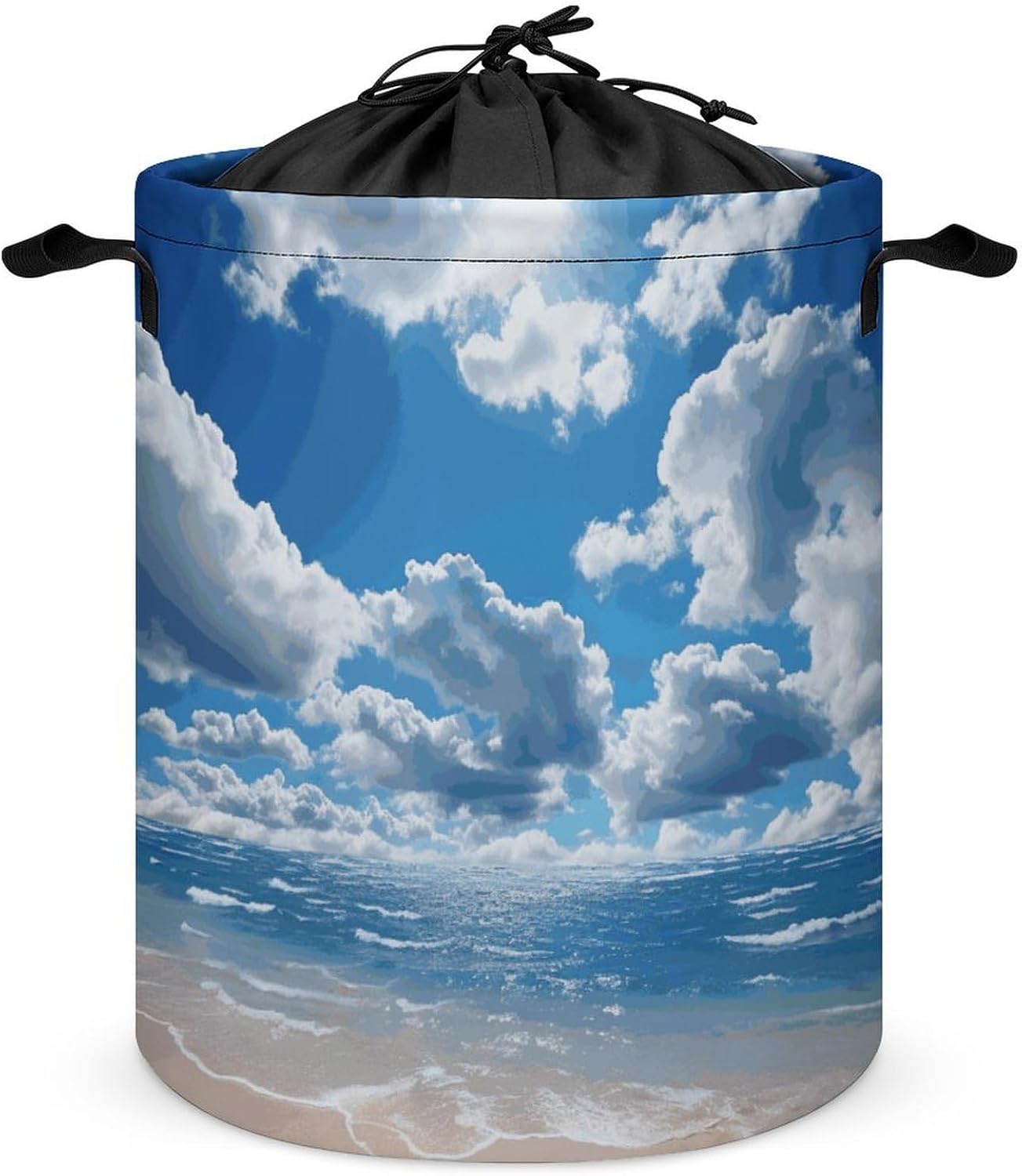 And White Cloud Wäschekorb, wasserdicht, freistehend, zusammenklappbar