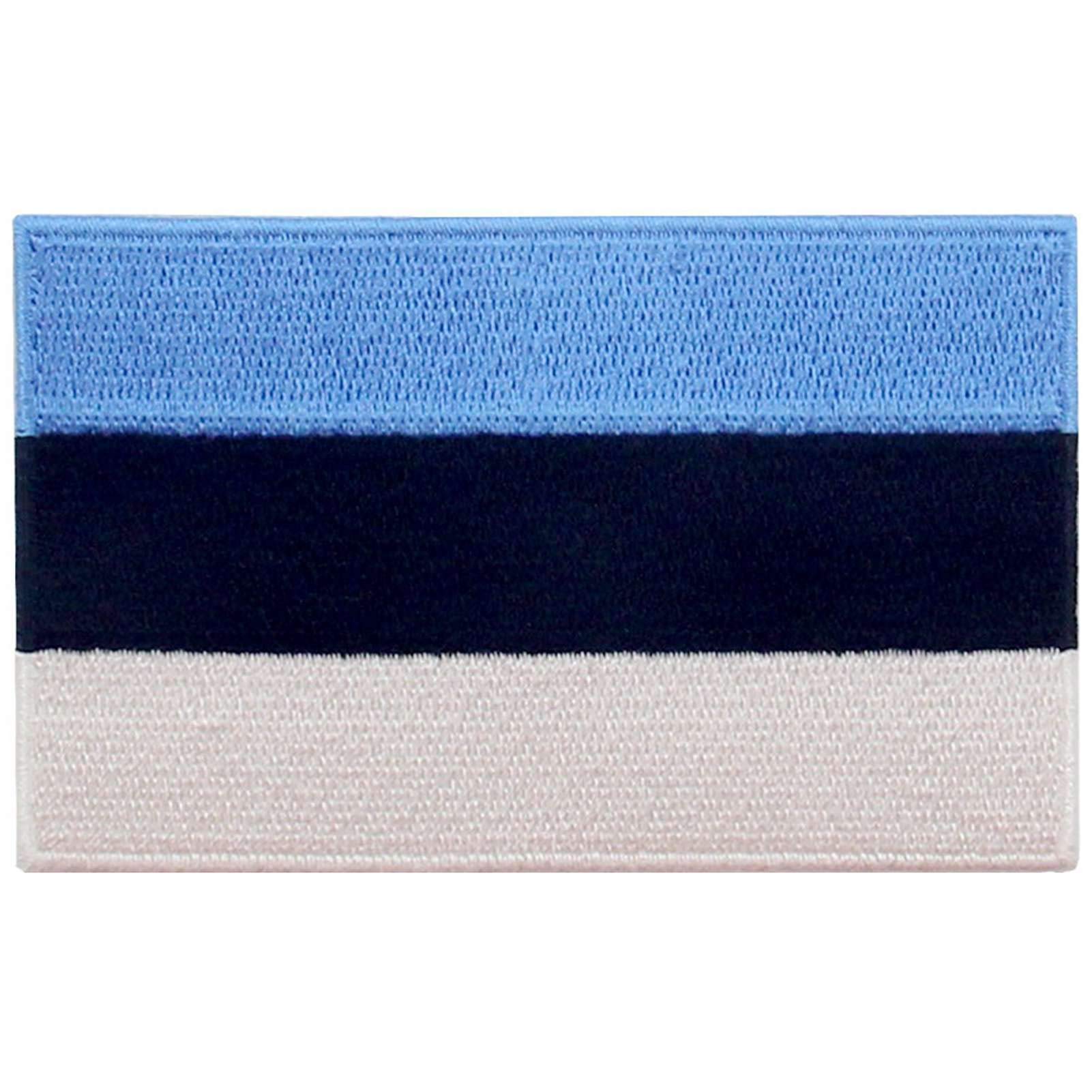 Estland-Flagge Aufnäher – Bestickt, 7,1x4,9 Cm, Zum Aufbügeln Oder Aufnähen, Motiv: Estland