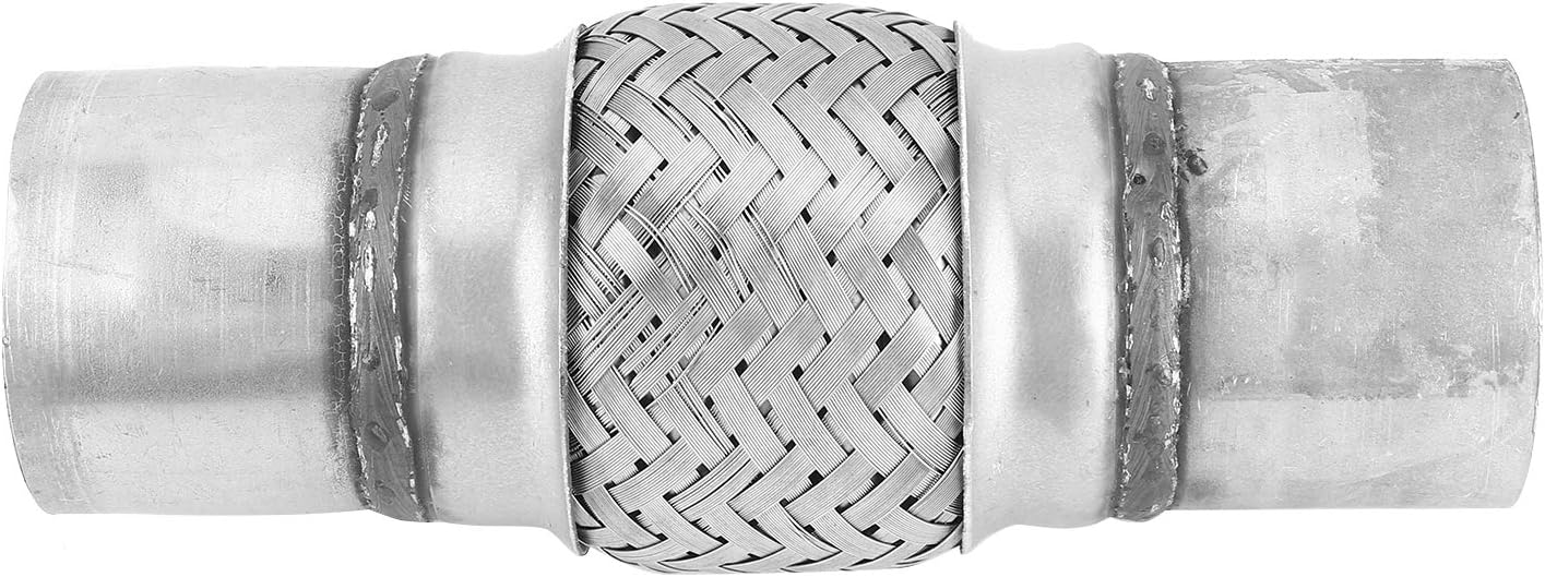 Exhaust Flex Pipe, 2.25 x 8in Stainless Steel Exhaust Bellow Pipe