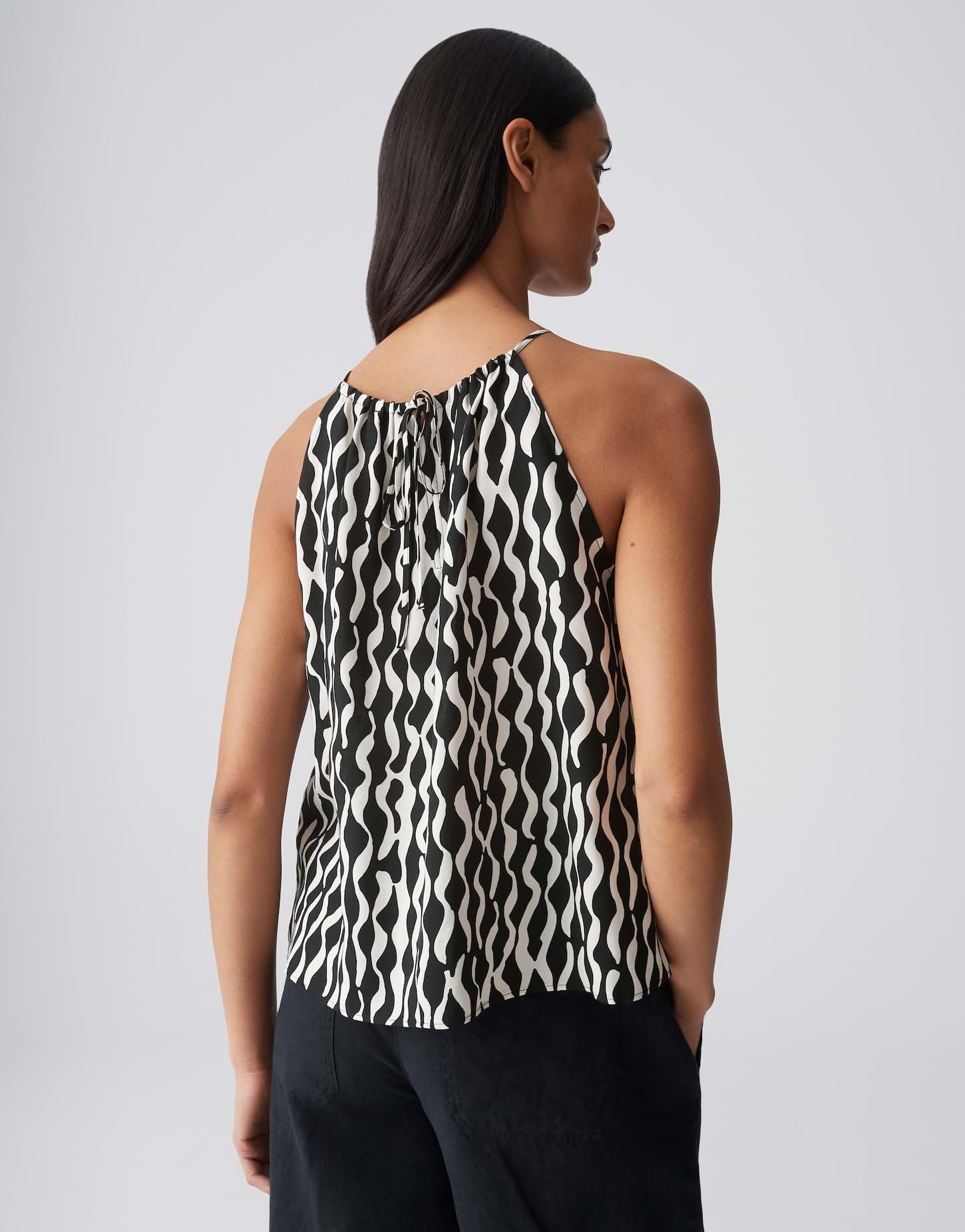 OPUS Damen Blusentop | Neckholder Top aus ECOVERO™ Viskose Regular Fit