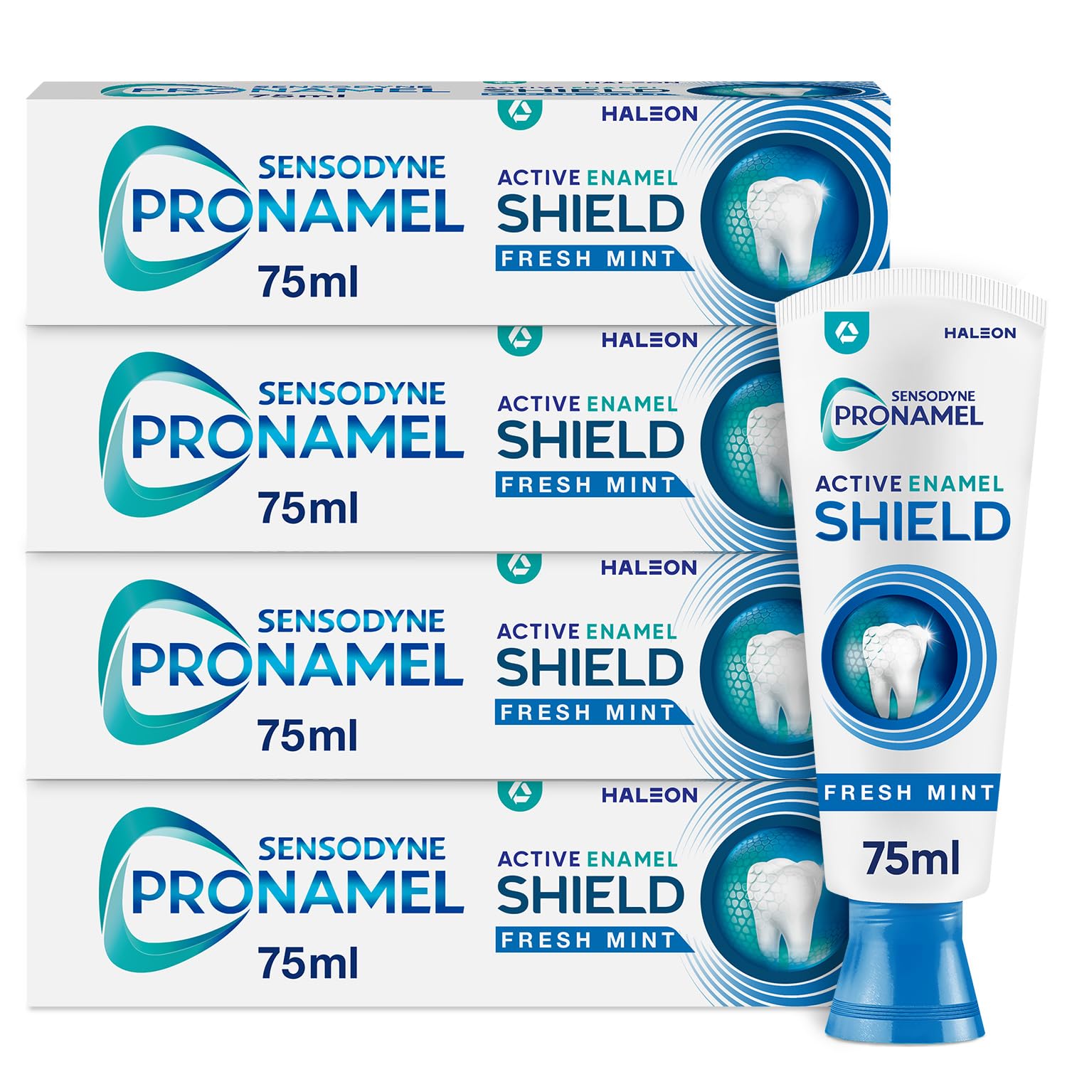 Sensodyne Pronamel Active Enamel Shield Toothpaste, Fresh Mint, 4 x 75 ml