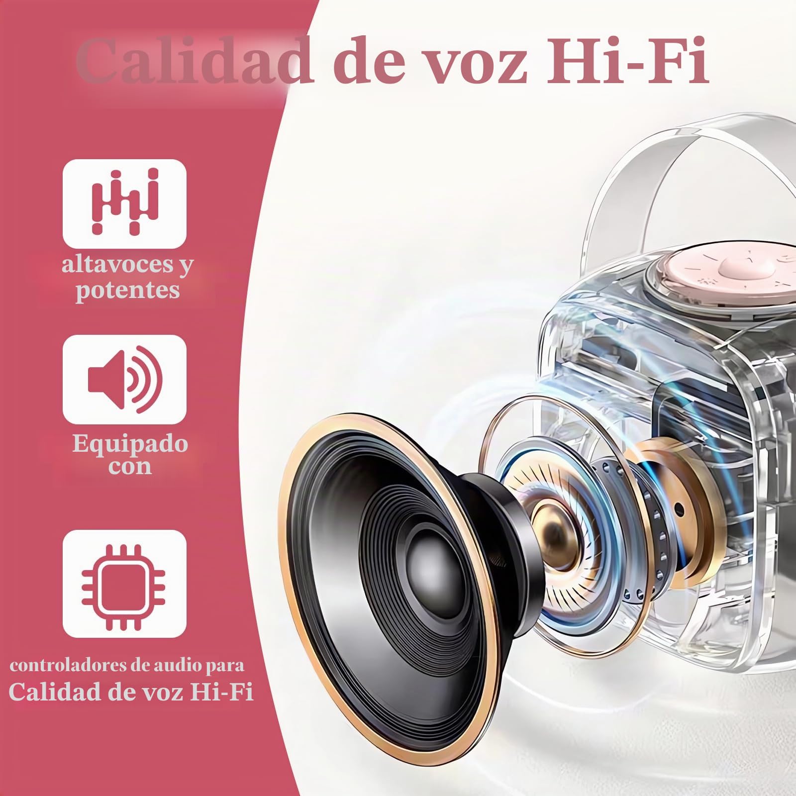 PTHTECHUS Máquina de Karaoke para niños, Juego de micrófono, Altavoz Bluetooth portátil, micrófono, máquinas de Karaoke para Cargar Juguetes electrónicos Rosa