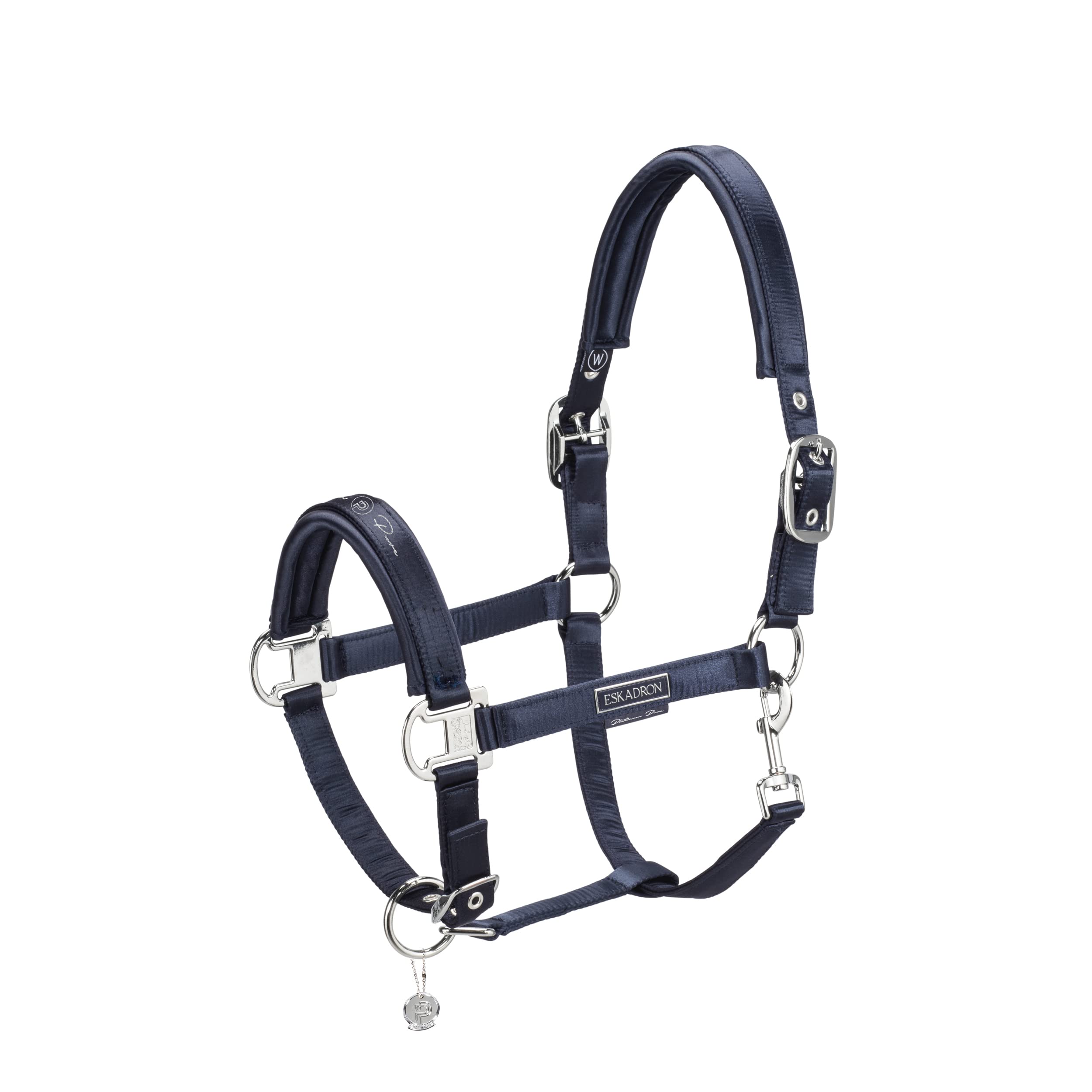 Eskadron Platinum Pure Halfter Double Pin Satin, Größe:Vollblut, Farbe:Navy