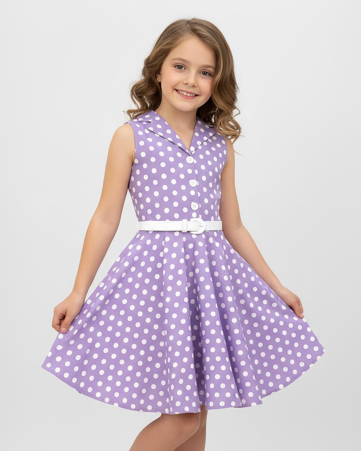 BlackButterfly Kids 'Holly' Vintage Polka Dot 50's Girls Dress - Image 2
