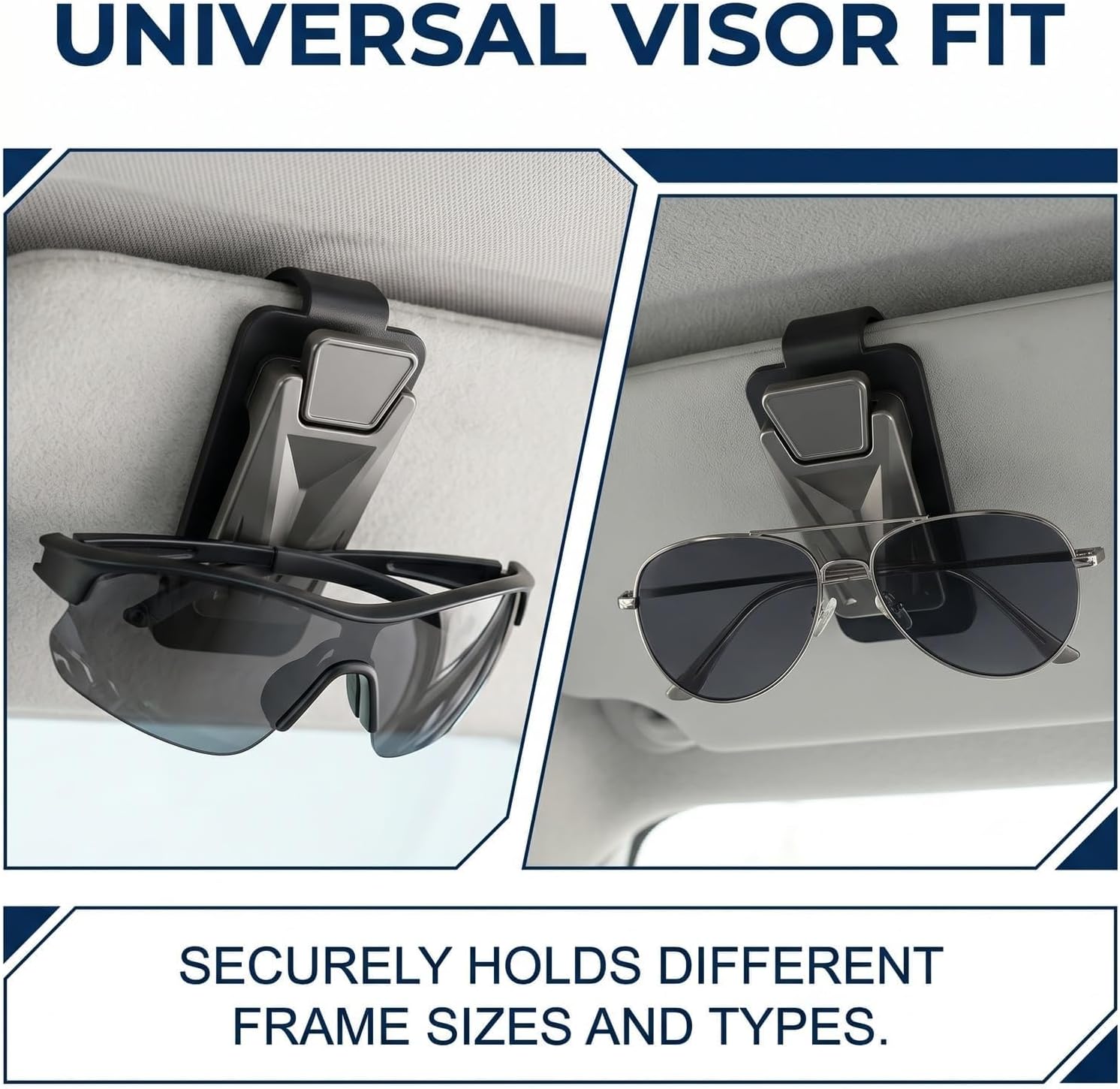 Car Glasses Holder,Sunglasses Visor Clip,Sunglass Holder For Car,Glasses Holder For Car,Car Sunglass Holder,Sunglass Clip For Car Visor,Durable Metal Frame,Gift For New & Old Driver,For Most Glasses image 5