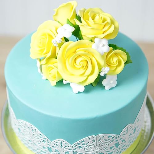 Miniatura 2 de GLOBAL SUGAR ART Ramo de flores para pastel de azúcar y rosas de jardín, amarillo, 1 unidad por el chef Alan Tetreault