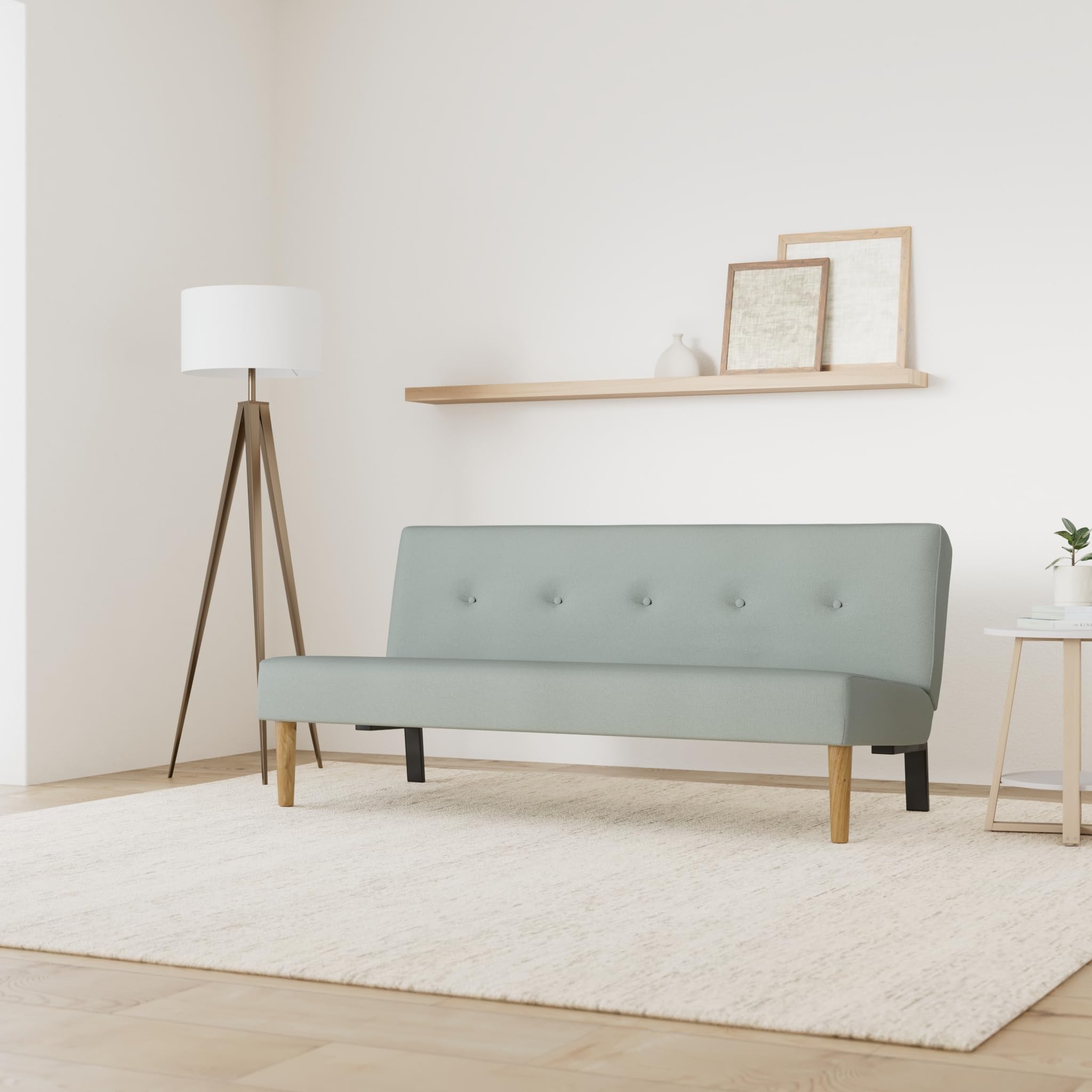 ITALFROM Divano Sofà Bed AZZURRO 165X85X83 cm Senza Braccioli Letto 2 Piazze