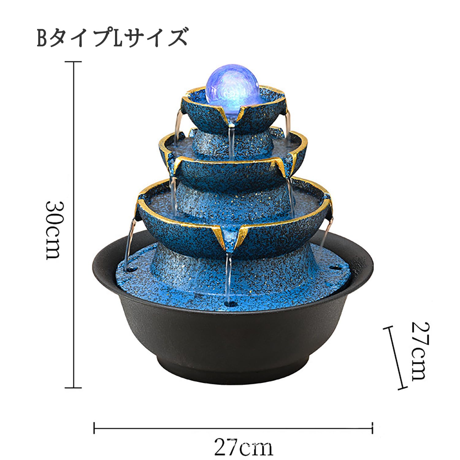 Amazon.co.jp: クリスタルファウンテン カラフルLEDライト付き