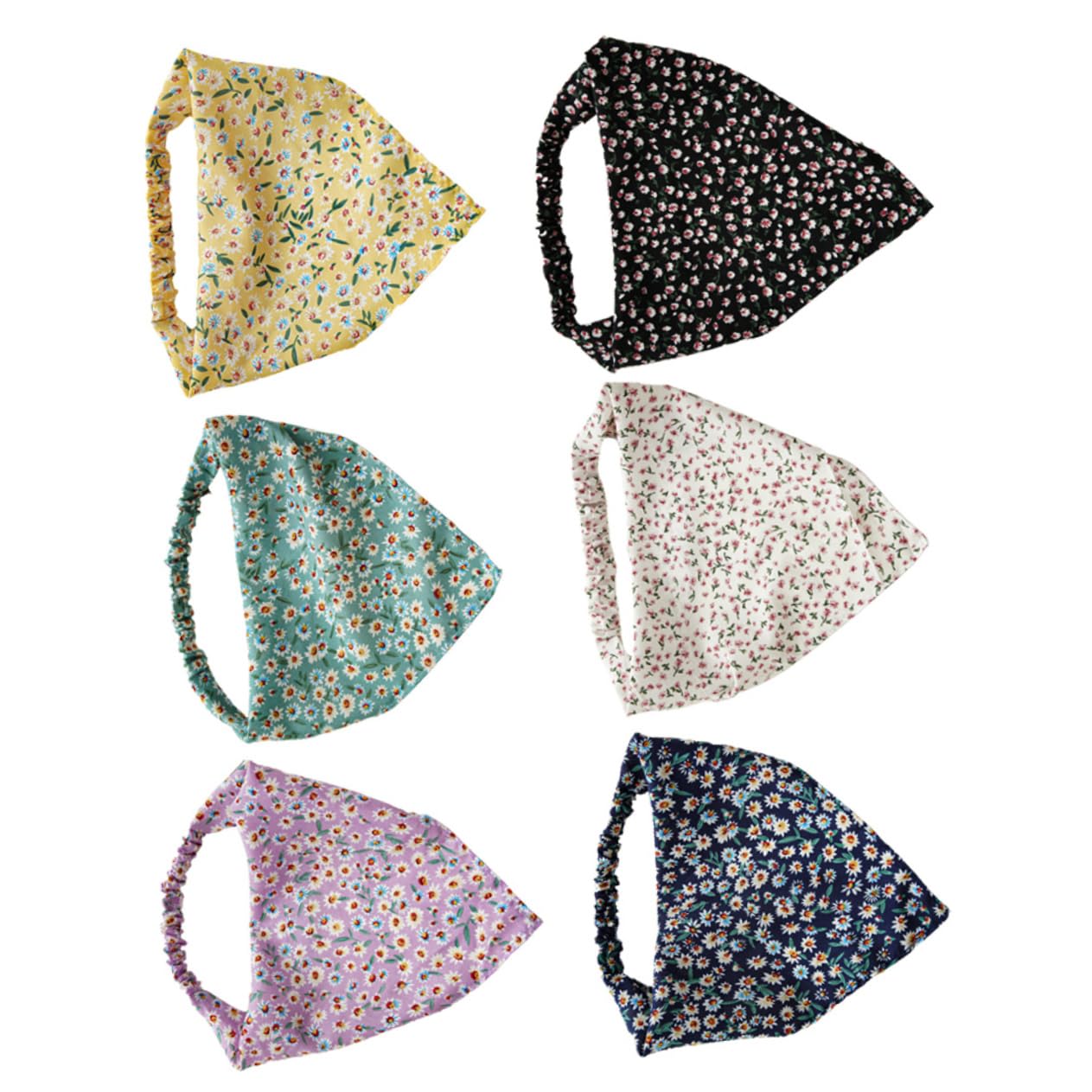 30 pezzi in tessuto floreale cravatte per capelli all'uncinetto sciarpa da donna sciarpa bandana fiori vintage per capelli sciarpe per per donne