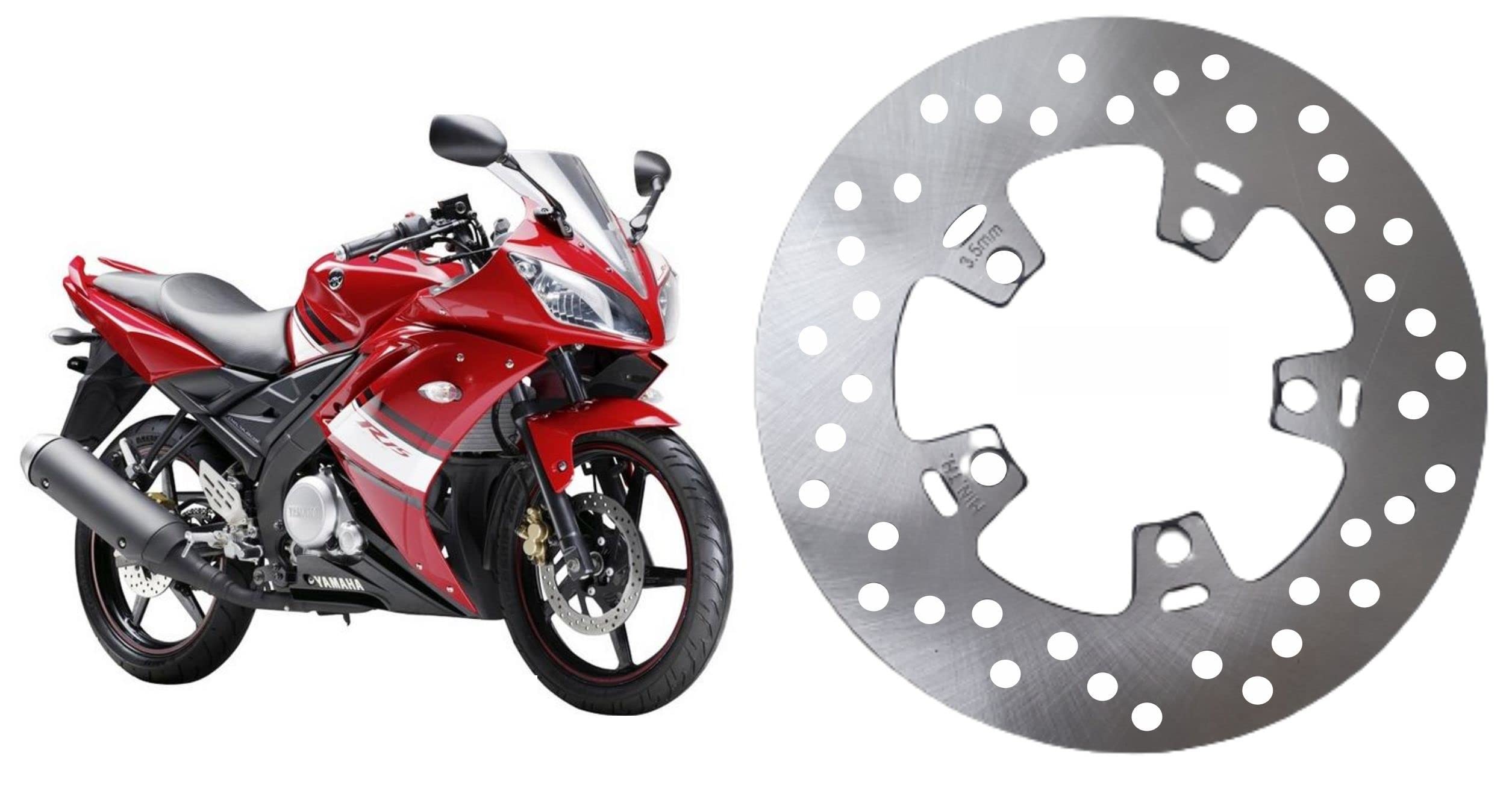AUTOPLEX Rear Brake Disc Plate Compatible For YAMAHA R15 Version-2(V2) & R15 Version -3(V3) (Rear R15 V2 V3 Disc Plate)