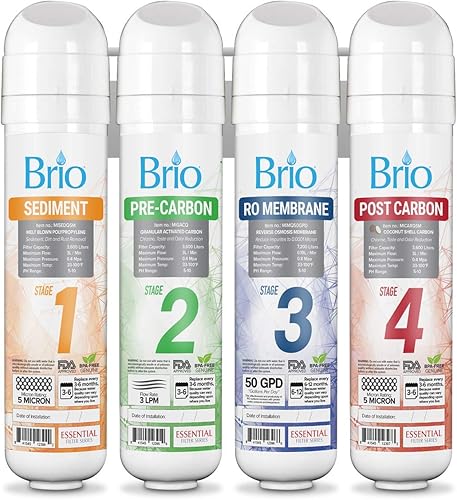 Miniatura 2 de Brio Kit de repuesto de filtro enfriador de agua RO de 4 etapas - para modelo CLPOUROSC420RO