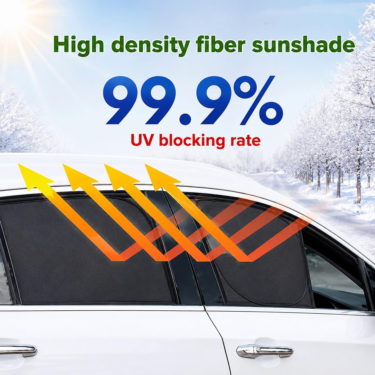 Parasol Coche para Mercedes-Benz GLC 2023-X254, Sombrilla Lateral Ventana con Protección UV Bloqueo Rayos Cortina Interior Privacidad Ajuste,8 PCS Full