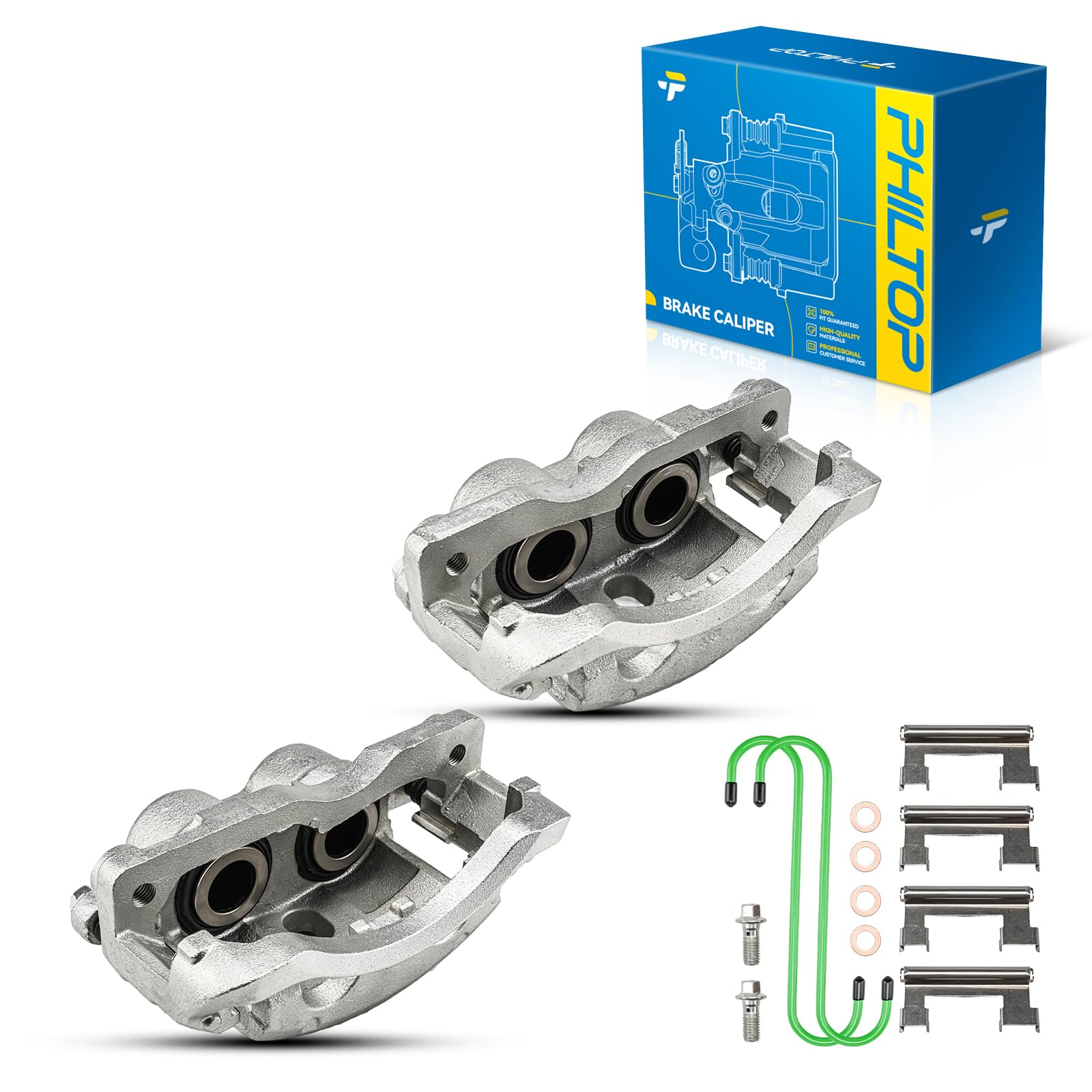 PHILTOP Brake Caliper Front Fit for 2001-2010 Chevrolet Silverado 2500 HD