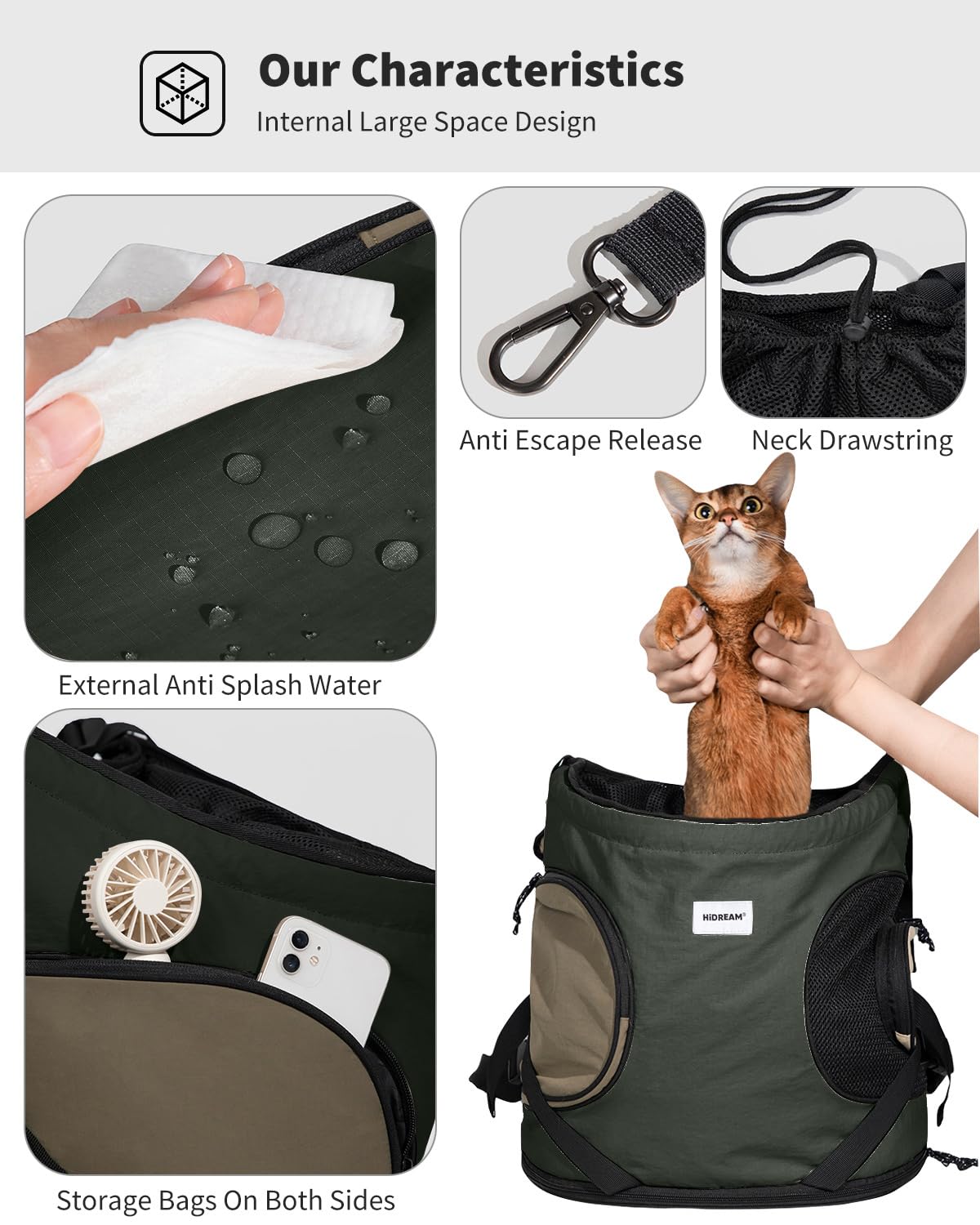 PETCUTE Mochila para Mascotas,Ajustable Mochila de Transporte para Perros