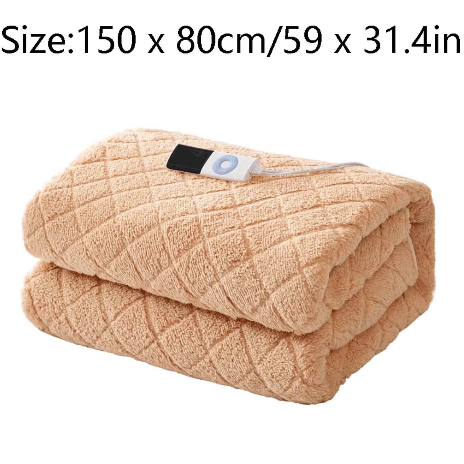 Cotton Heated Throw with Automatic Shut-Off Soft Cozy Heat Blanket Warm Electric Blankets Even Heat Dispersion