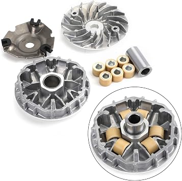 Topteng Front Primary Variator Clutch Movable/Face Drive Complete with Rollers & Shaft for Honda PCX125 WW125 2009-2014, PCX150 WW150 2009-2013, PCX150 2014-2018 22011-KWN-900