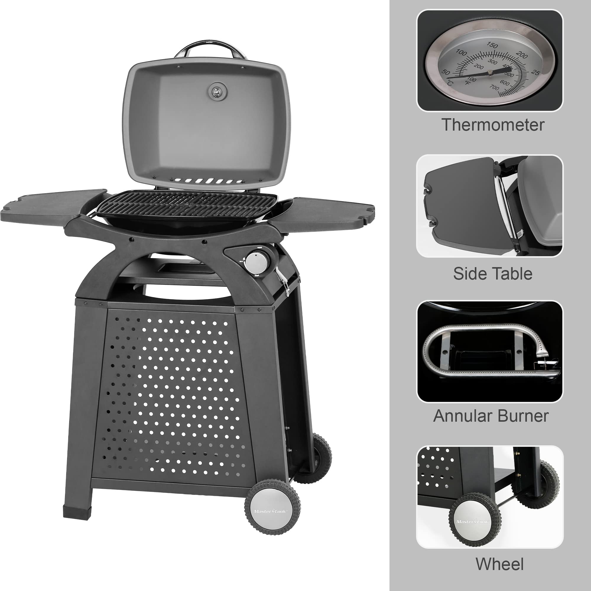 Amazon | MASTER COOK ガスグリル BBQ プロパン ガスグリル サイド