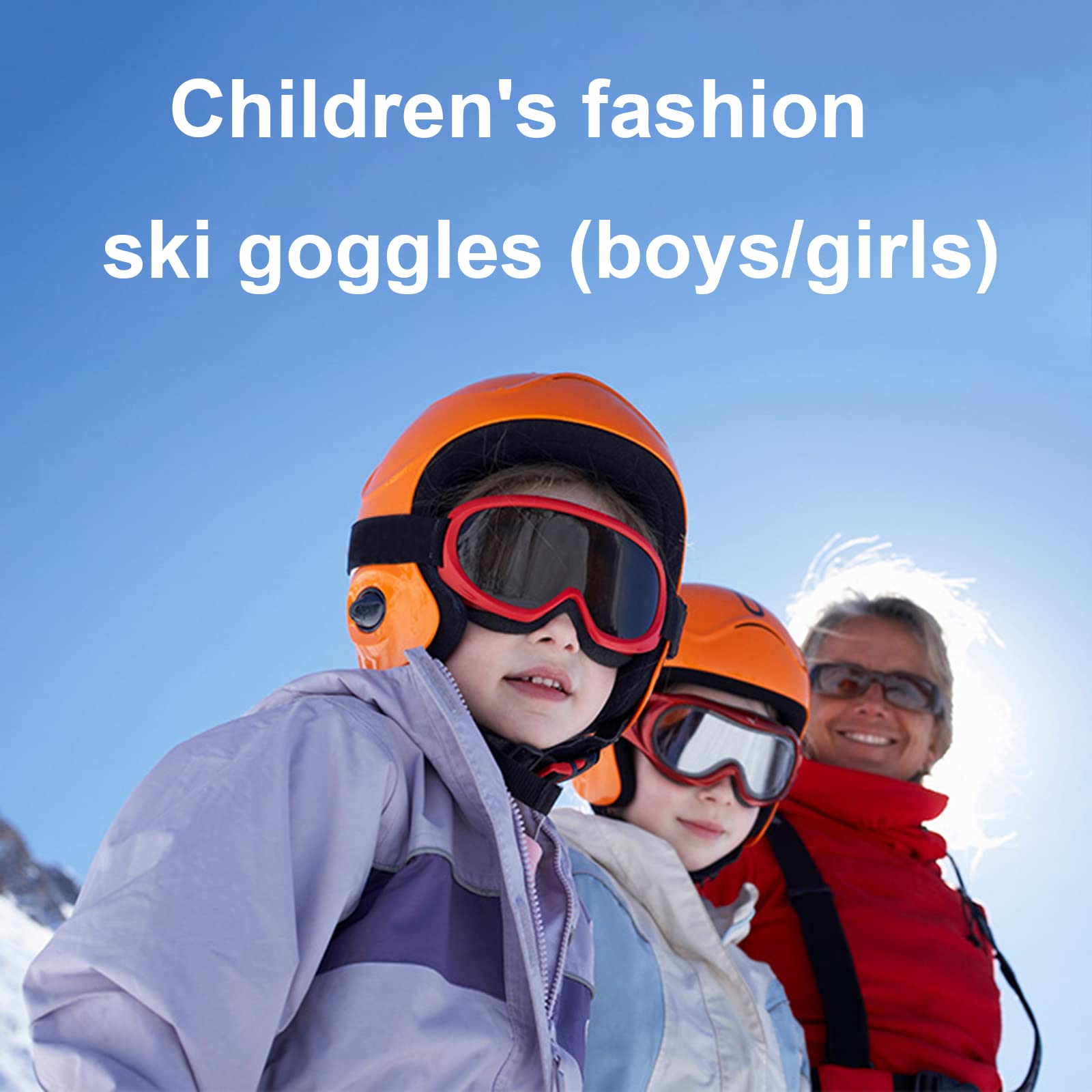 Lunettes de Ski pour Enfants, Lunettes de Snowboard Double Objectif Anti-buée,D