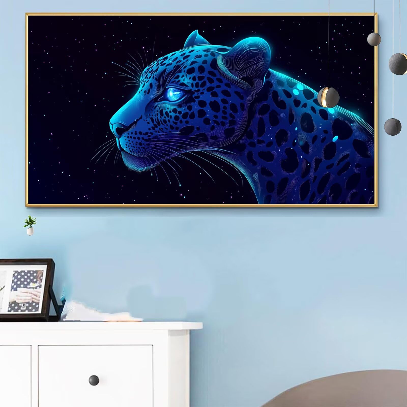 Malowanie według numerów dla dorosłych Leopard, DIY Malowanie według numerów Dzieci Początkujący, Śliczny zestaw DIY dla dorosłych z 3 pędzlami i farbami Akryl Malowanie według numerów Dekoracja domu