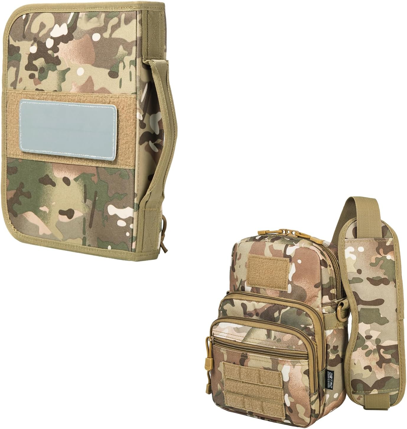 DBTAC Small Shoulder Sling Pack + Stiffen Pistol Case (CP Camo)