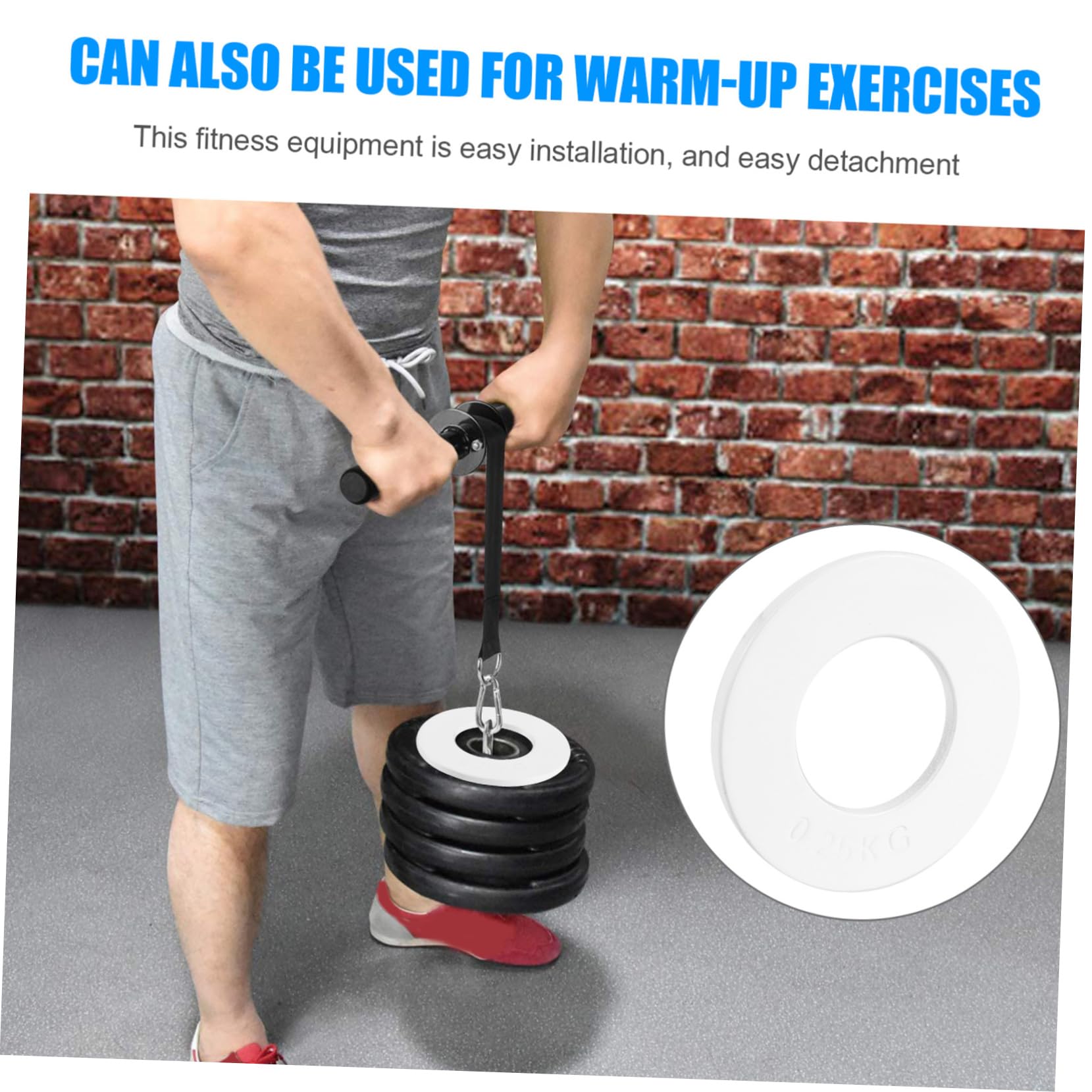 HANABASS Strength Training Equipment Iron Large Hole Weight Lifting for Dumbbell Barbell