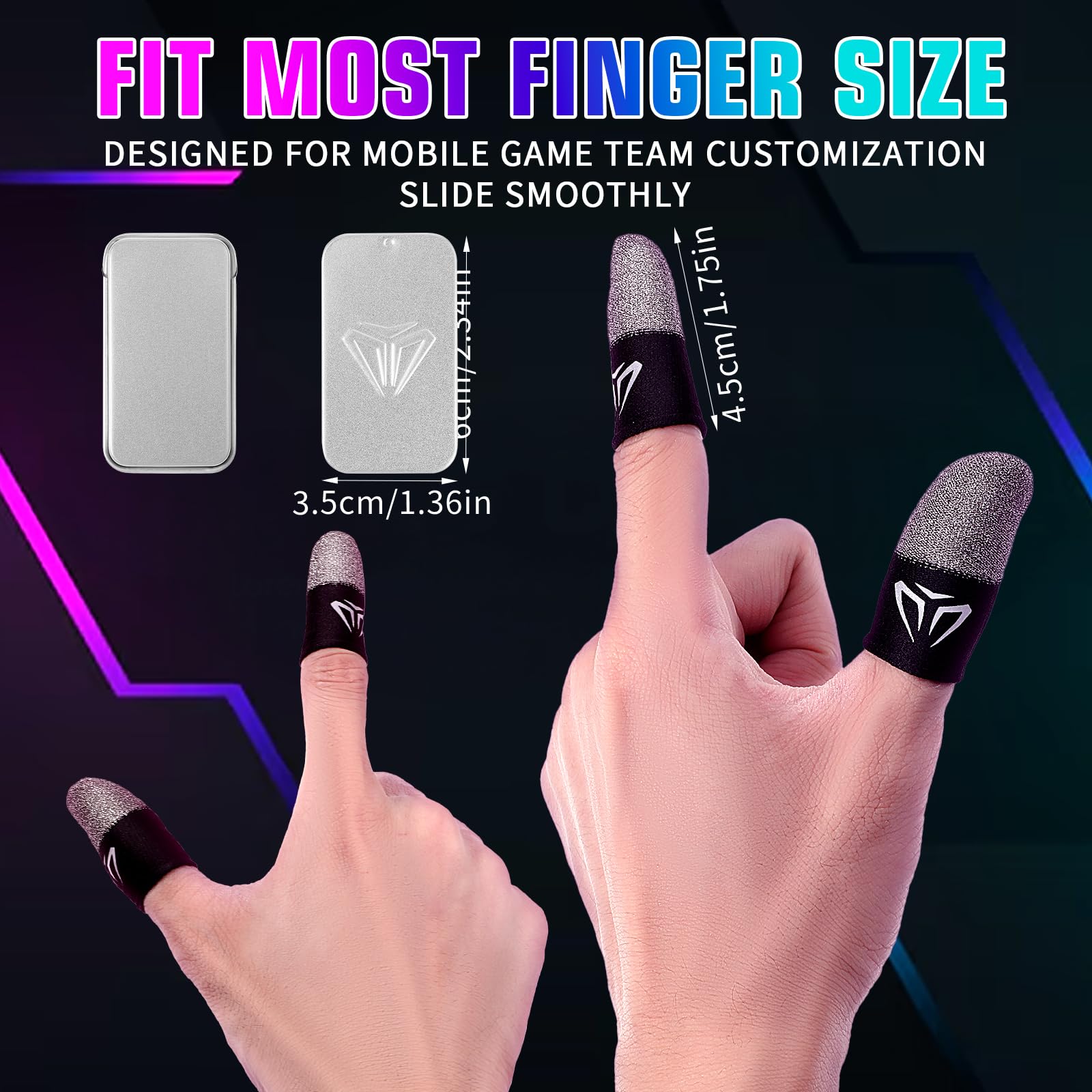 Wanmu 12 Stück Gaming Finger Sleeves Anti-Schweiß Silberfaser Touchscreen Fingerhülse Atmungsaktive Daumenhülle Fingerlinge Fingerabdeckung für Spiel Mobile Handschuhe Handy Controller Zocker Gadget Elektronik & Foto