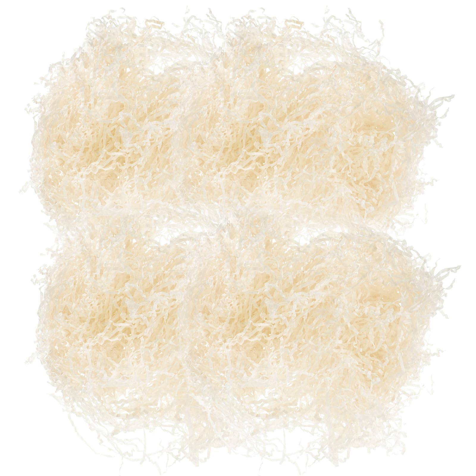 ELAYARD Papier de Remplissage pour Boîtes et Paniers Blanc en Papier Léger, Rembourrage Décoratif pour Emballage Présent Mariage et Noël, 4 Paquet