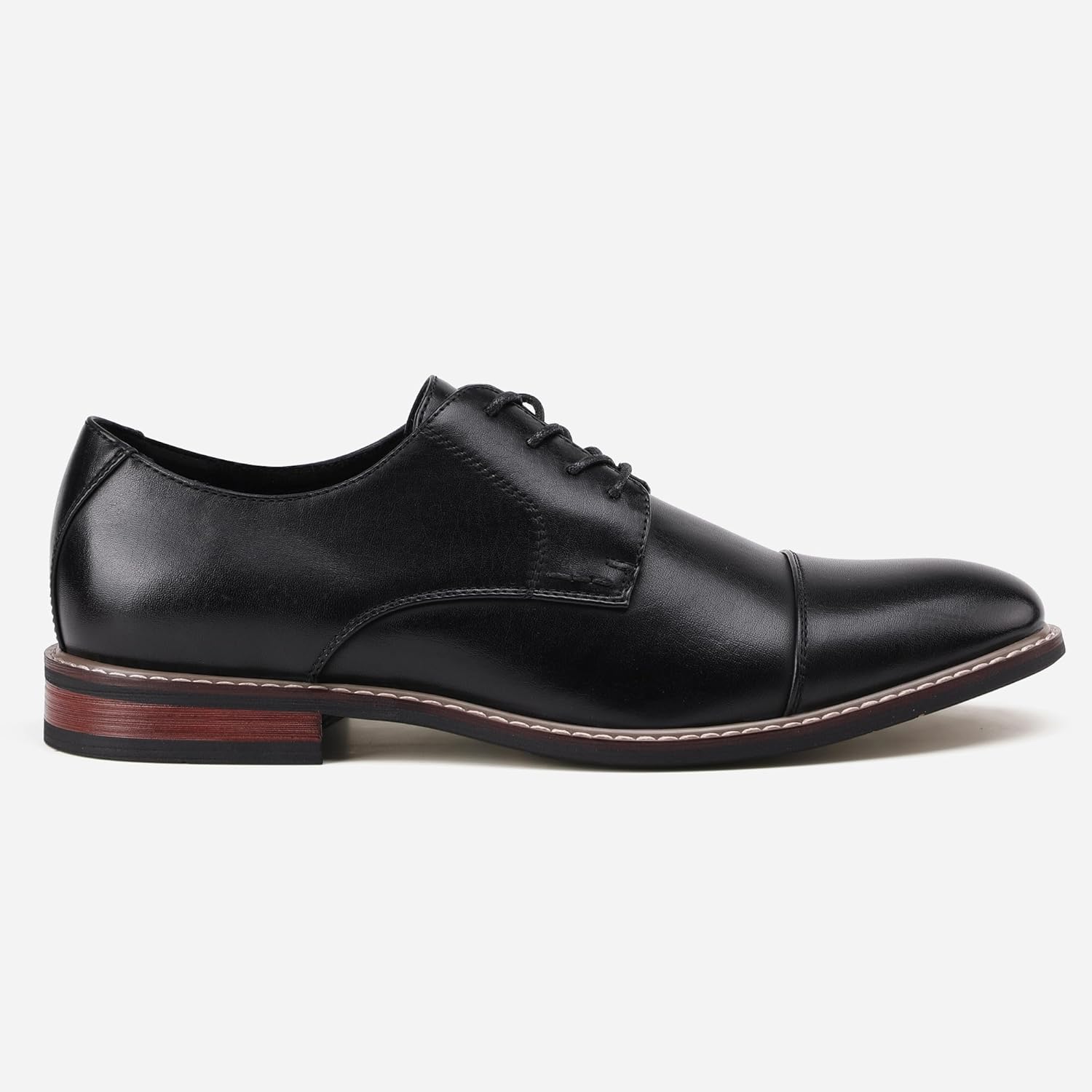 Mofri Men Dress Shoes Formal Wingtip Lace Up Latex Insole Oxford Business Wedding Leather Derby Shoe