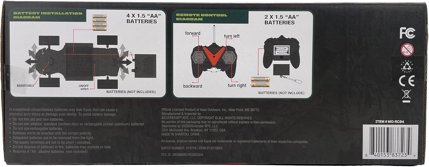 Mossy Oak: Remote Control Vehicle - Off Road UTV - 1:14 Scale, Branded Camo RC Toy, Wireless Hand-Held Full Function Controller, 27 MHz, Kids Ages 6+